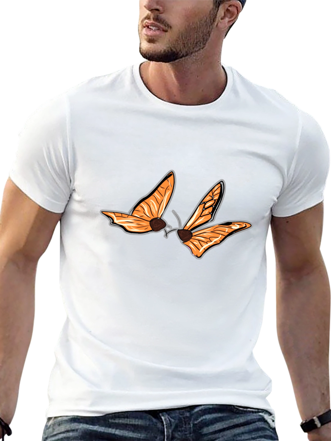 Butterfly Graphic Black T-Shirt
