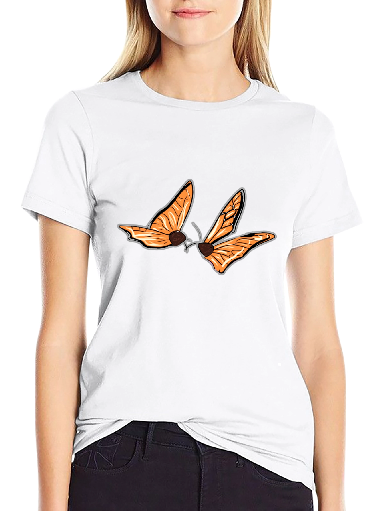 Butterfly Graphic Black T-Shirt