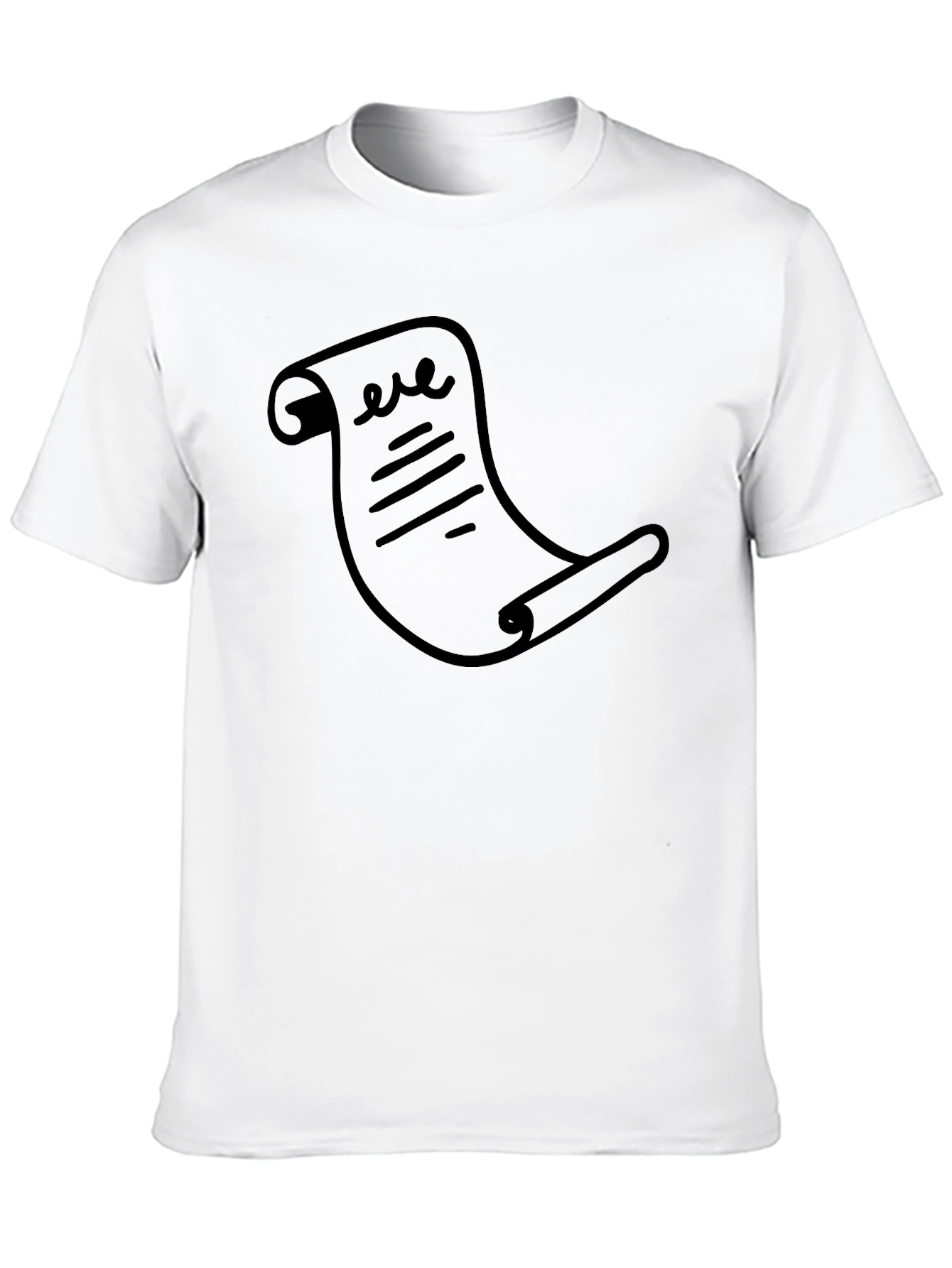 Funny Novelty Scroll Black T-Shirt