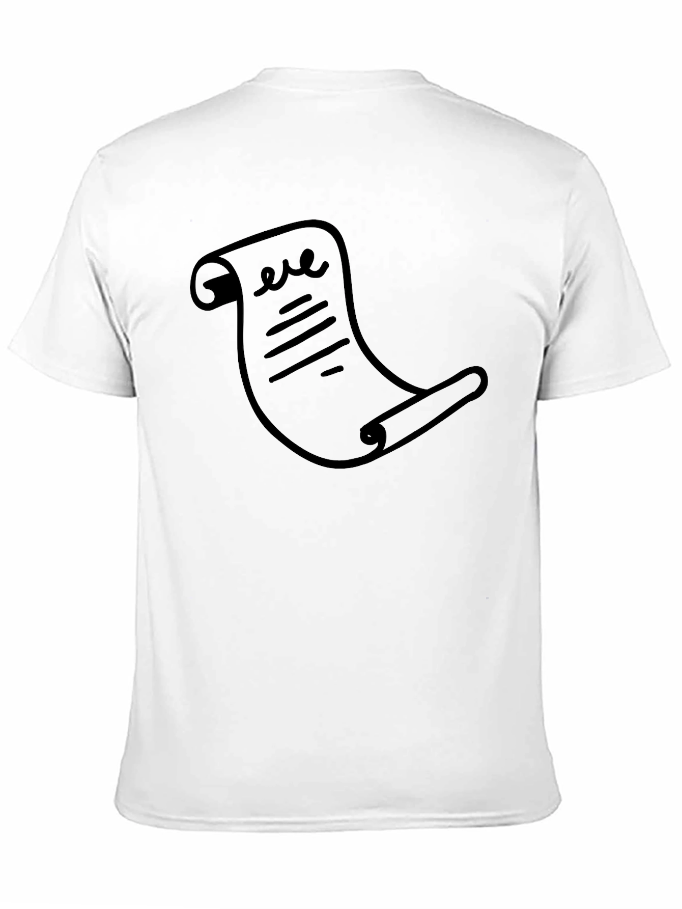 Funny Novelty Scroll Black T-Shirt
