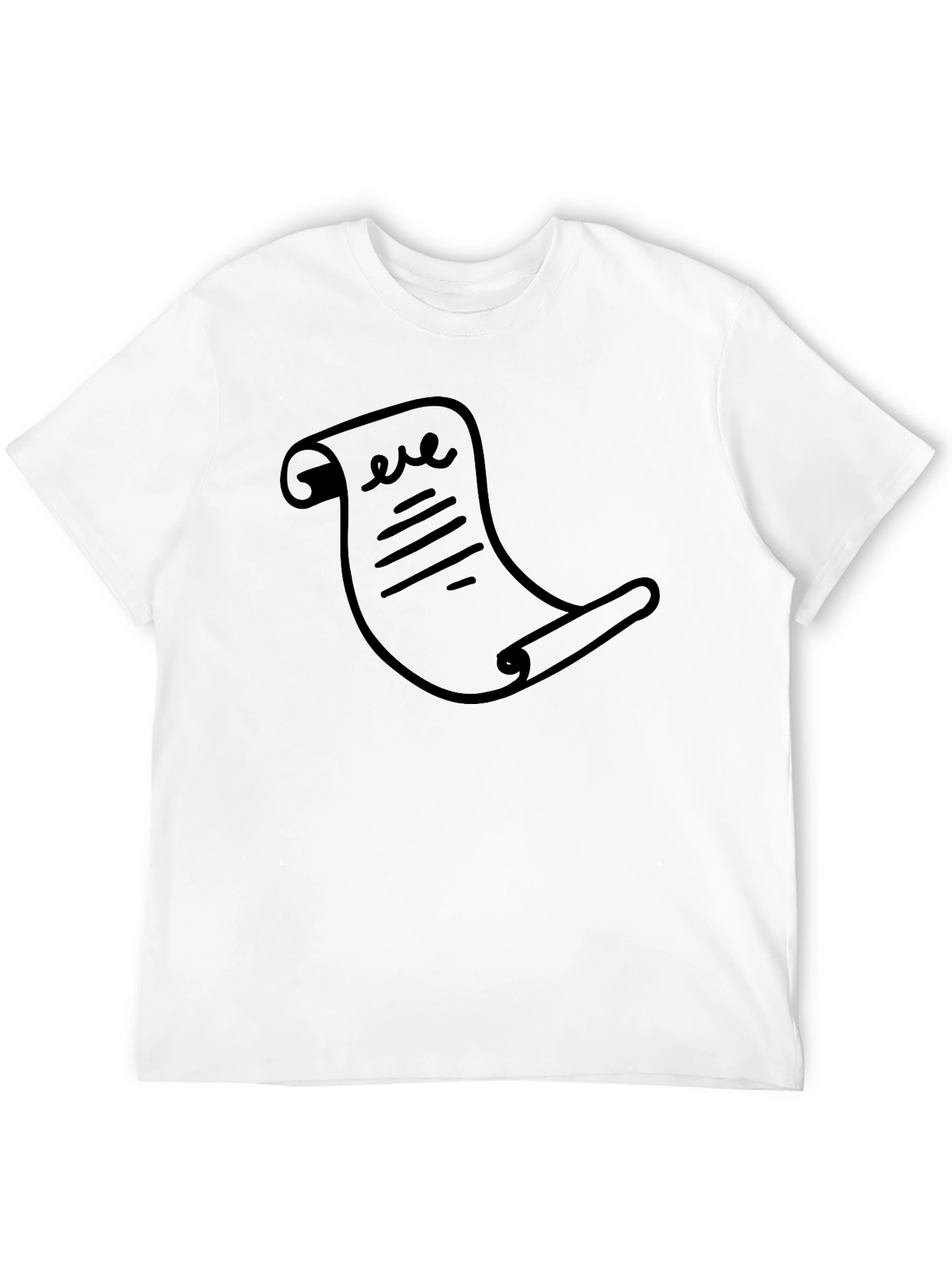 Funny Novelty Scroll Black T-Shirt