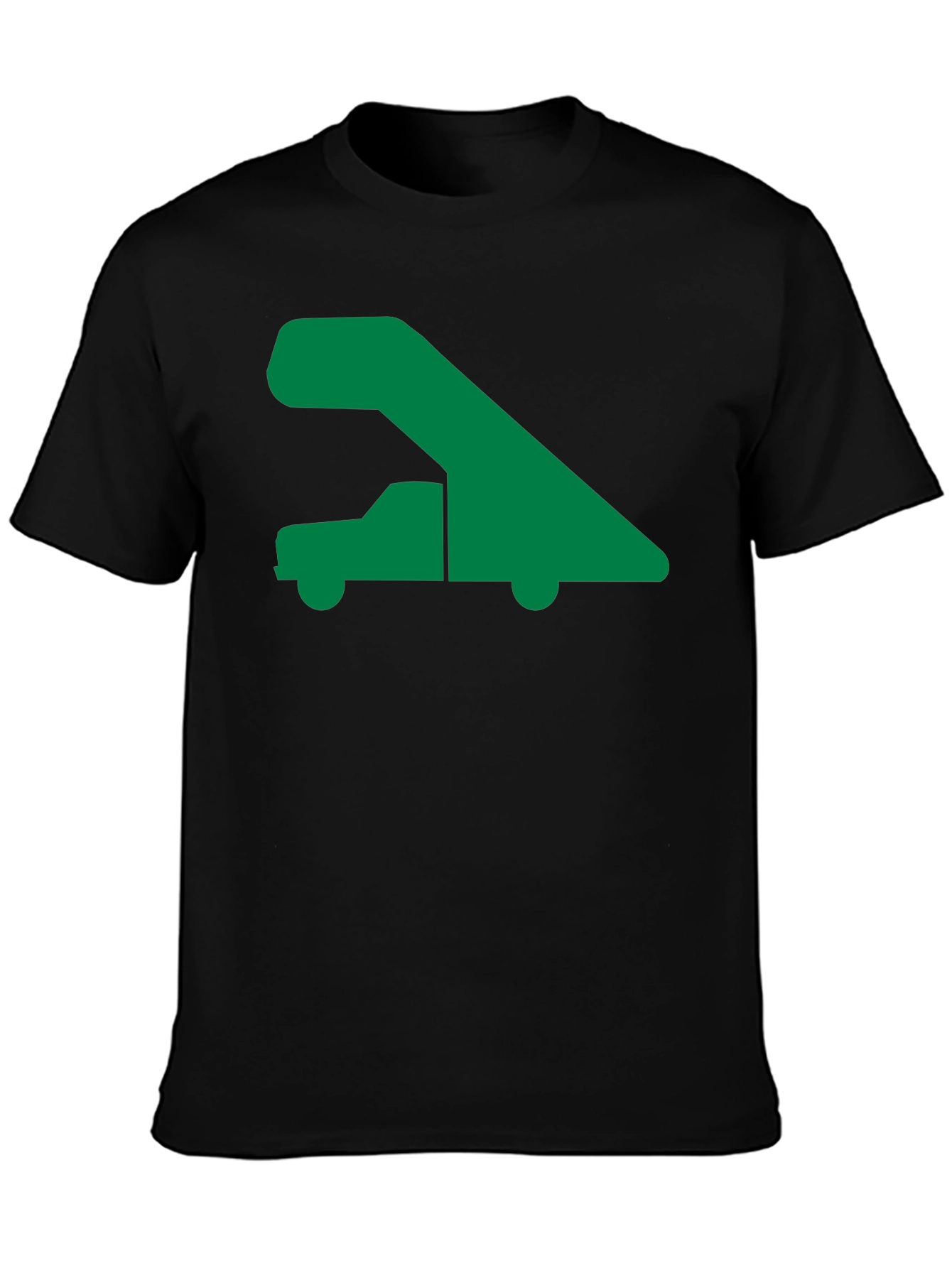 Airport Stair Truck Graphic Tee - Black