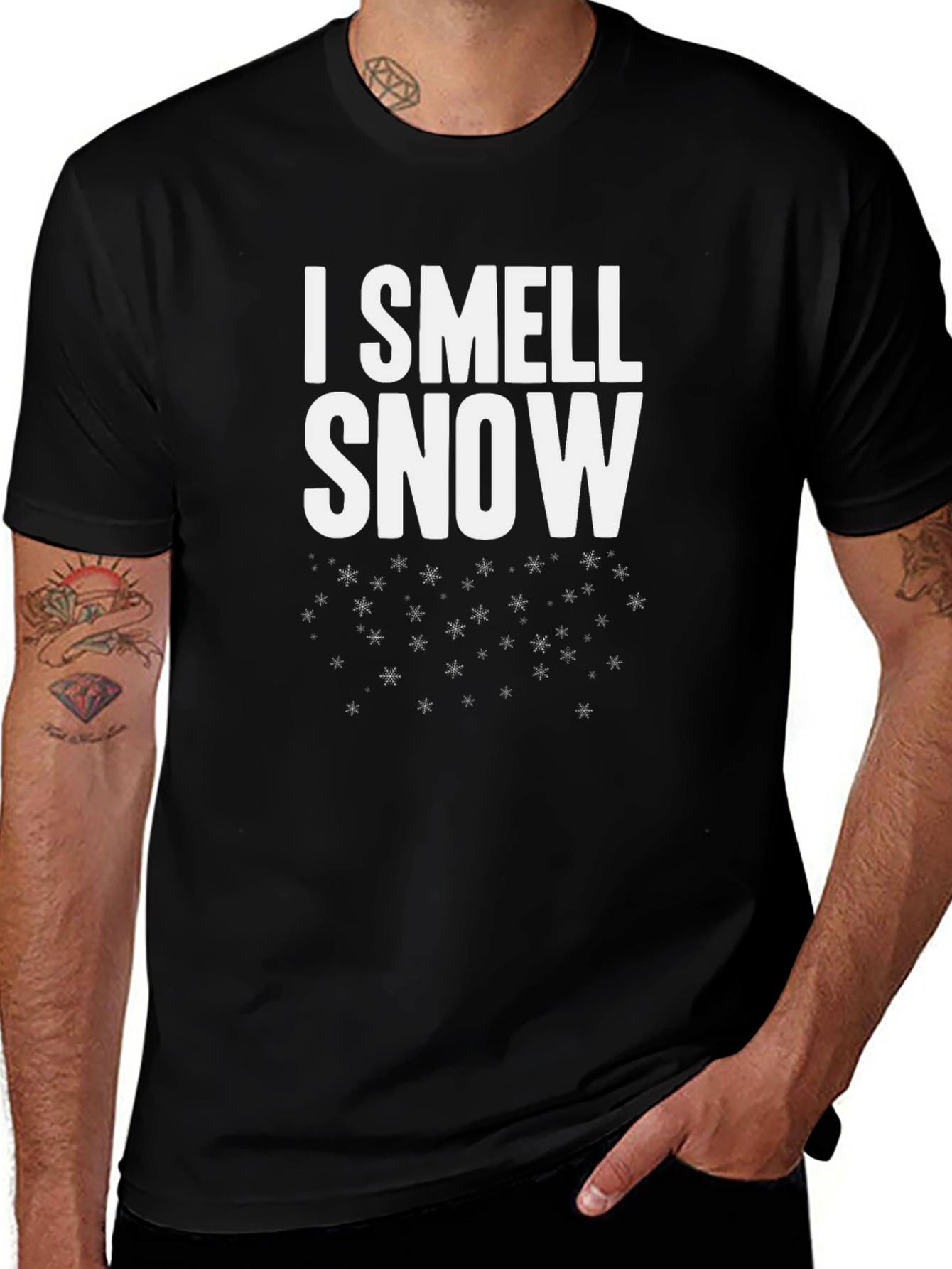 I Smell Snow Graphic Tee - Winter Holiday T-Shirt