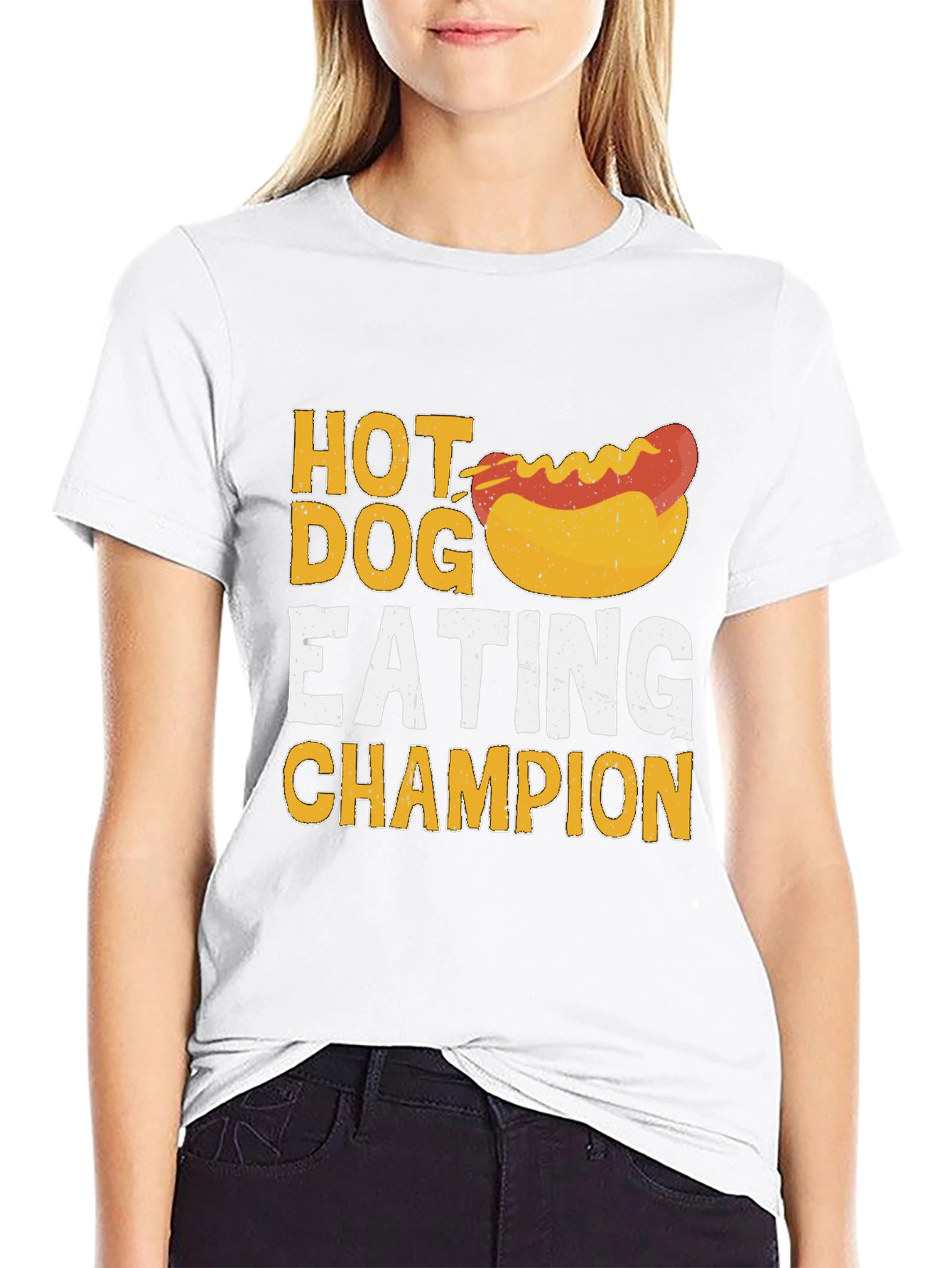 Hot Dog Eating Champion Graphic T-Shirt