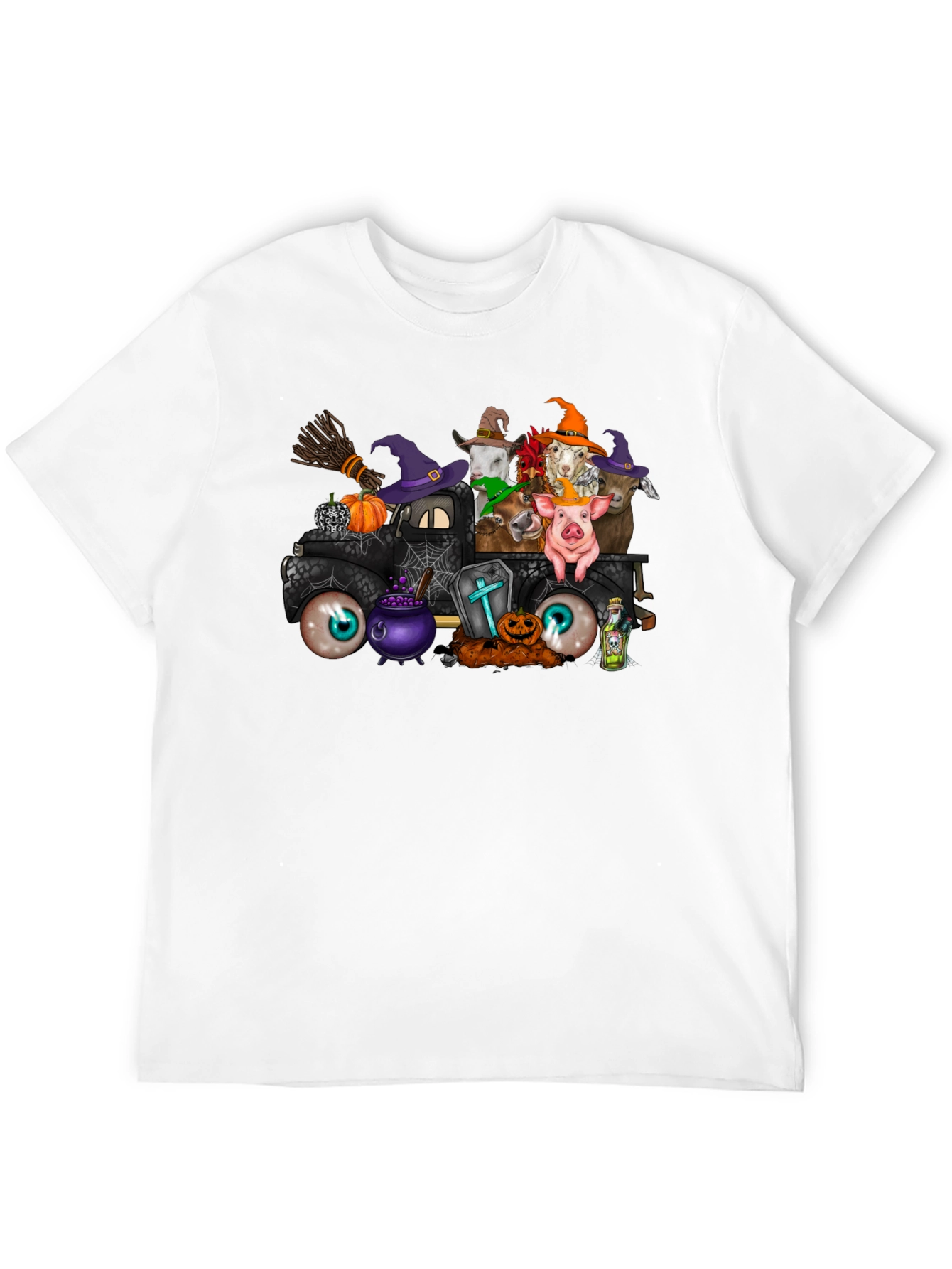Halloween Farm Animal Truck T-Shirt