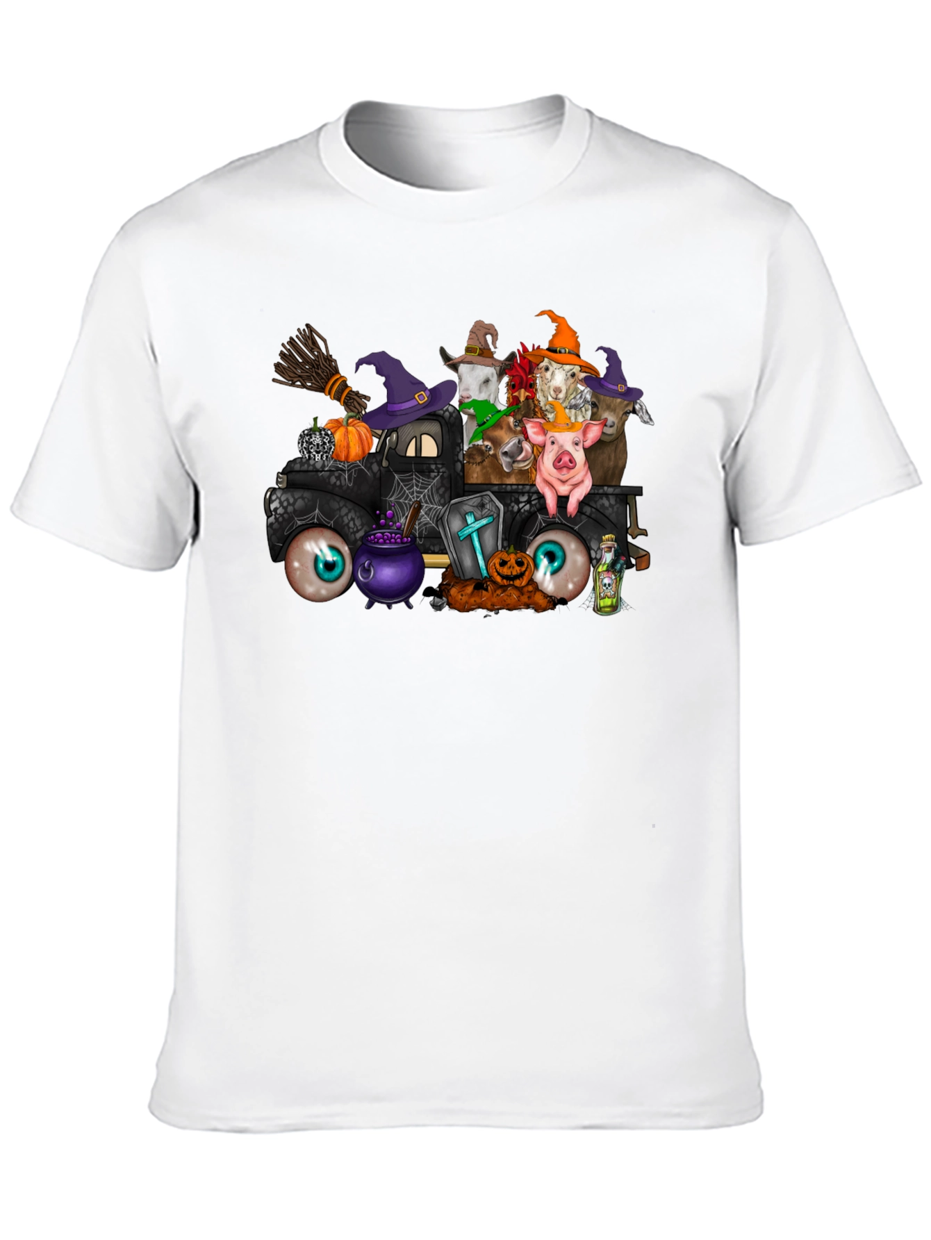 Halloween Farm Animal Truck T-Shirt
