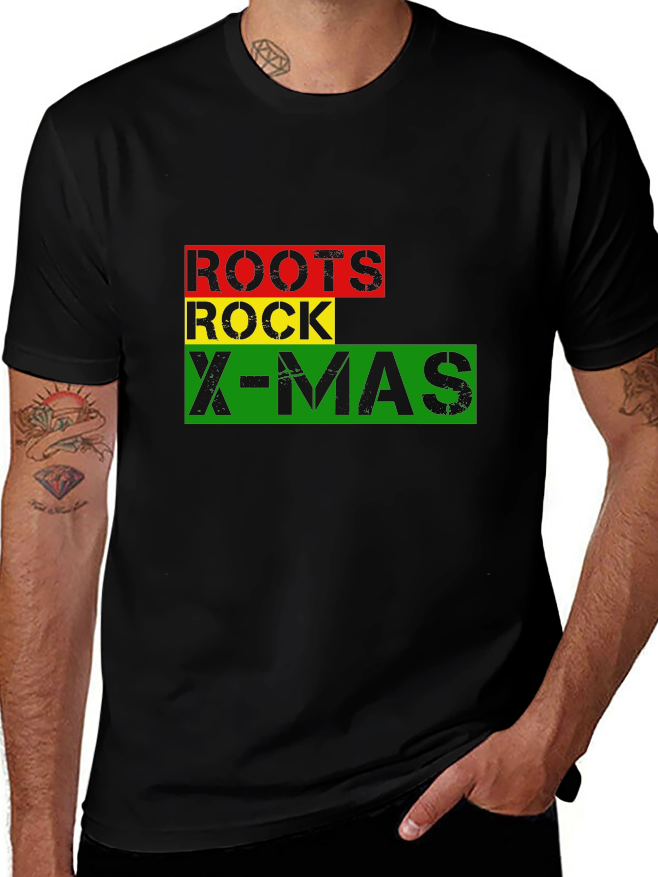Roots Rock X-Mas Graphic T-Shirt