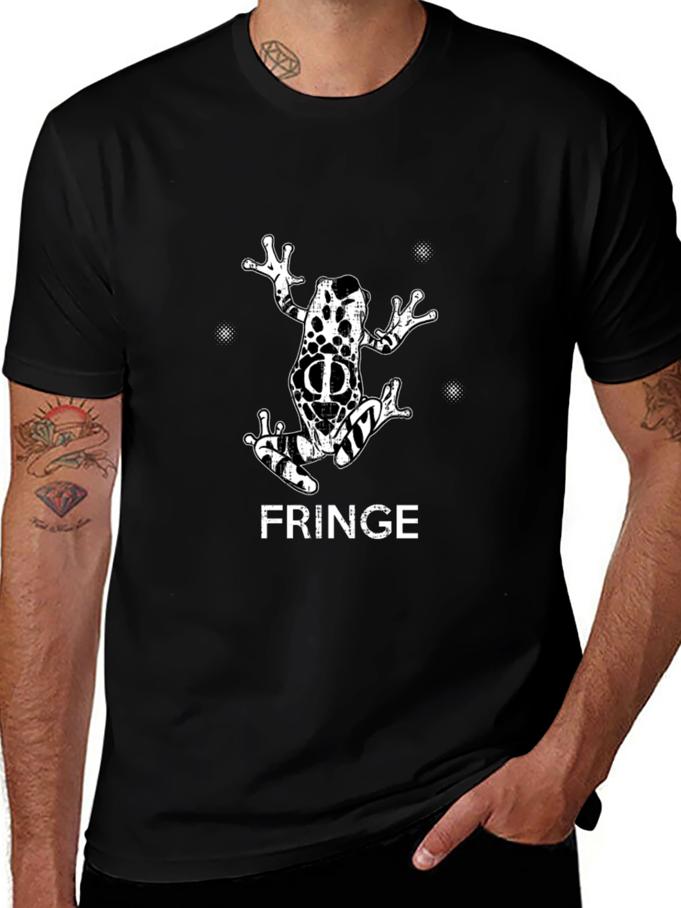 Fringe Frog Graphic T-Shirt - Black