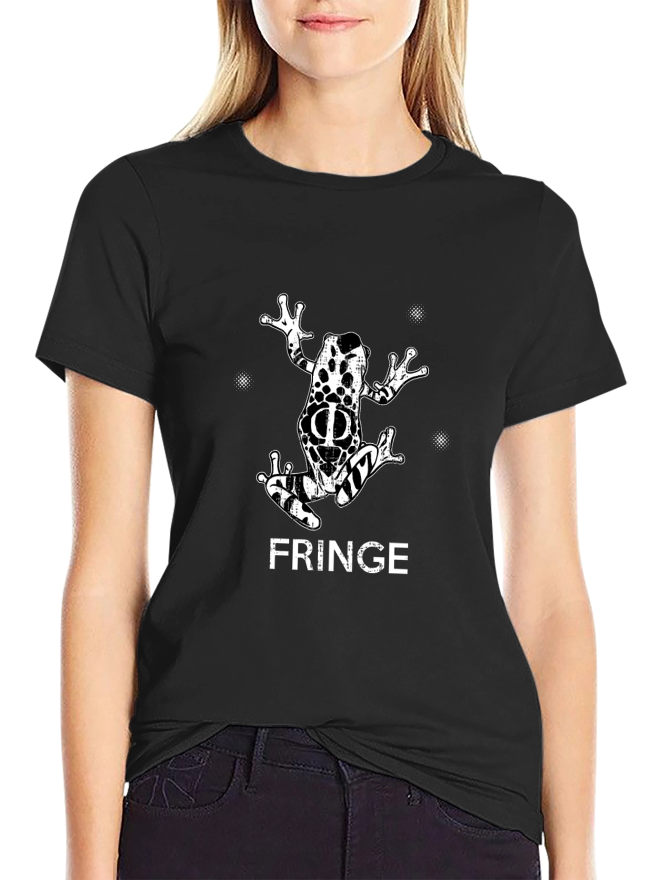 Fringe Frog Graphic T-Shirt - Black