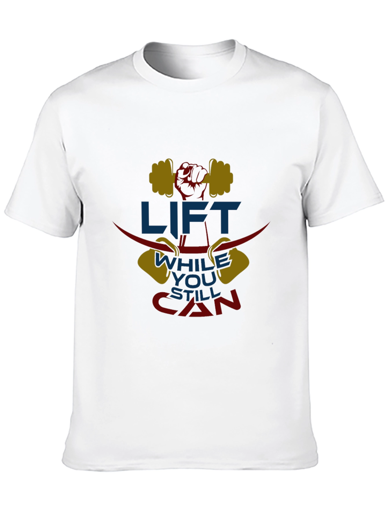 Lift While You Can T-Shirt Gym Workout Design