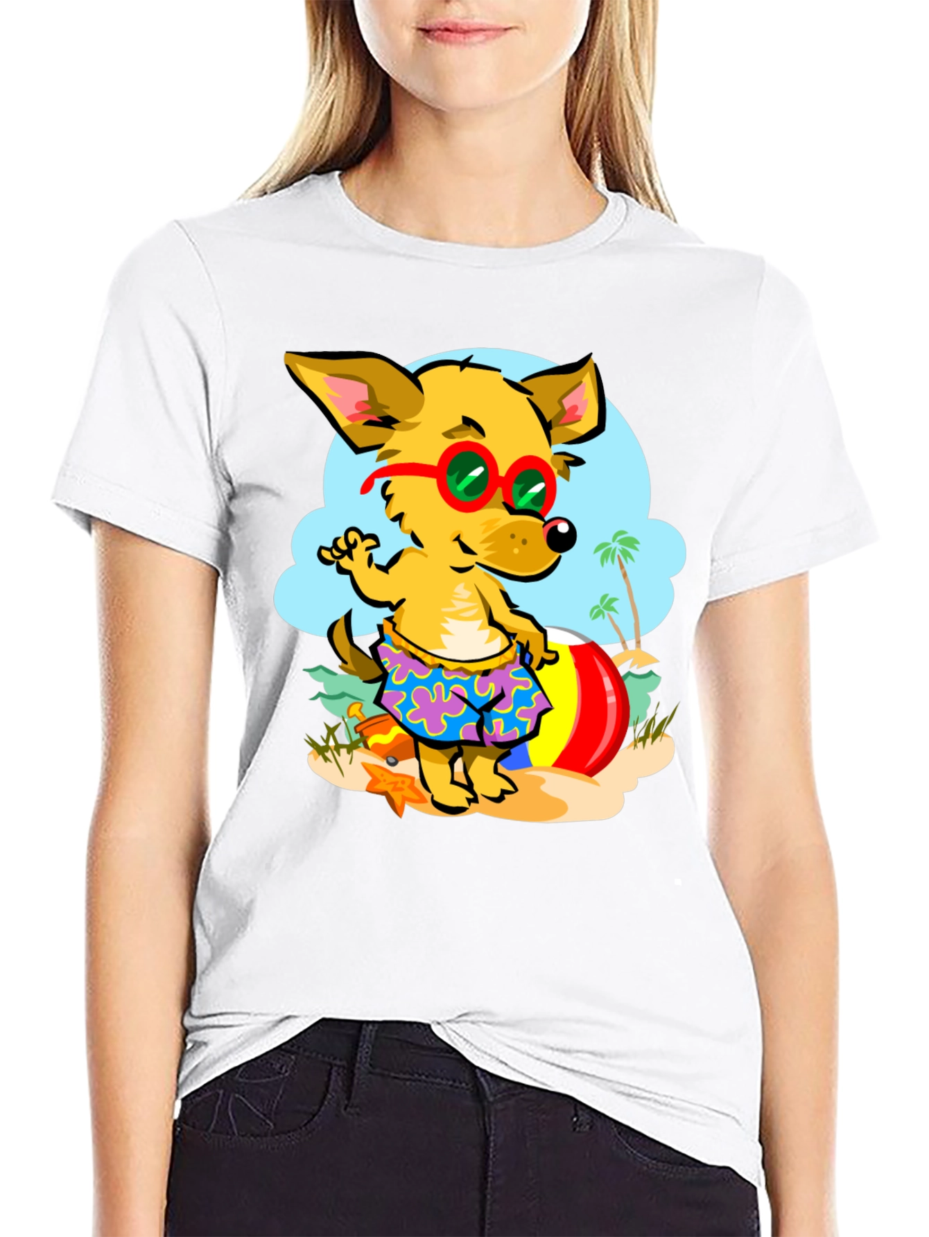 Dog on Vacation Graphic T-Shirt