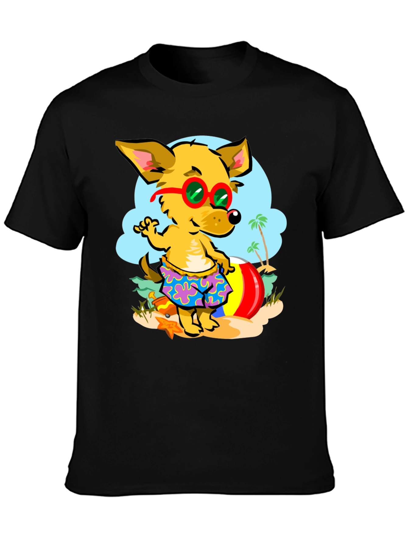 Dog on Vacation Graphic T-Shirt