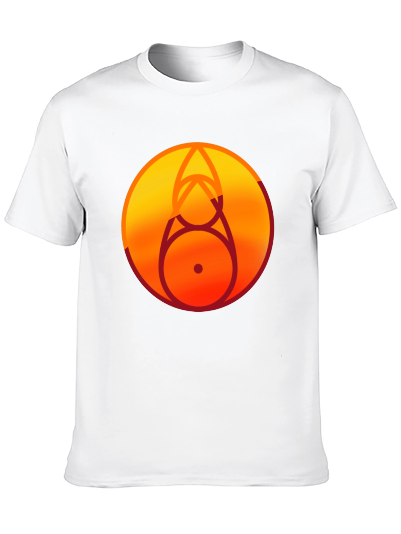 Geometric Circle Graphic Tee - Black