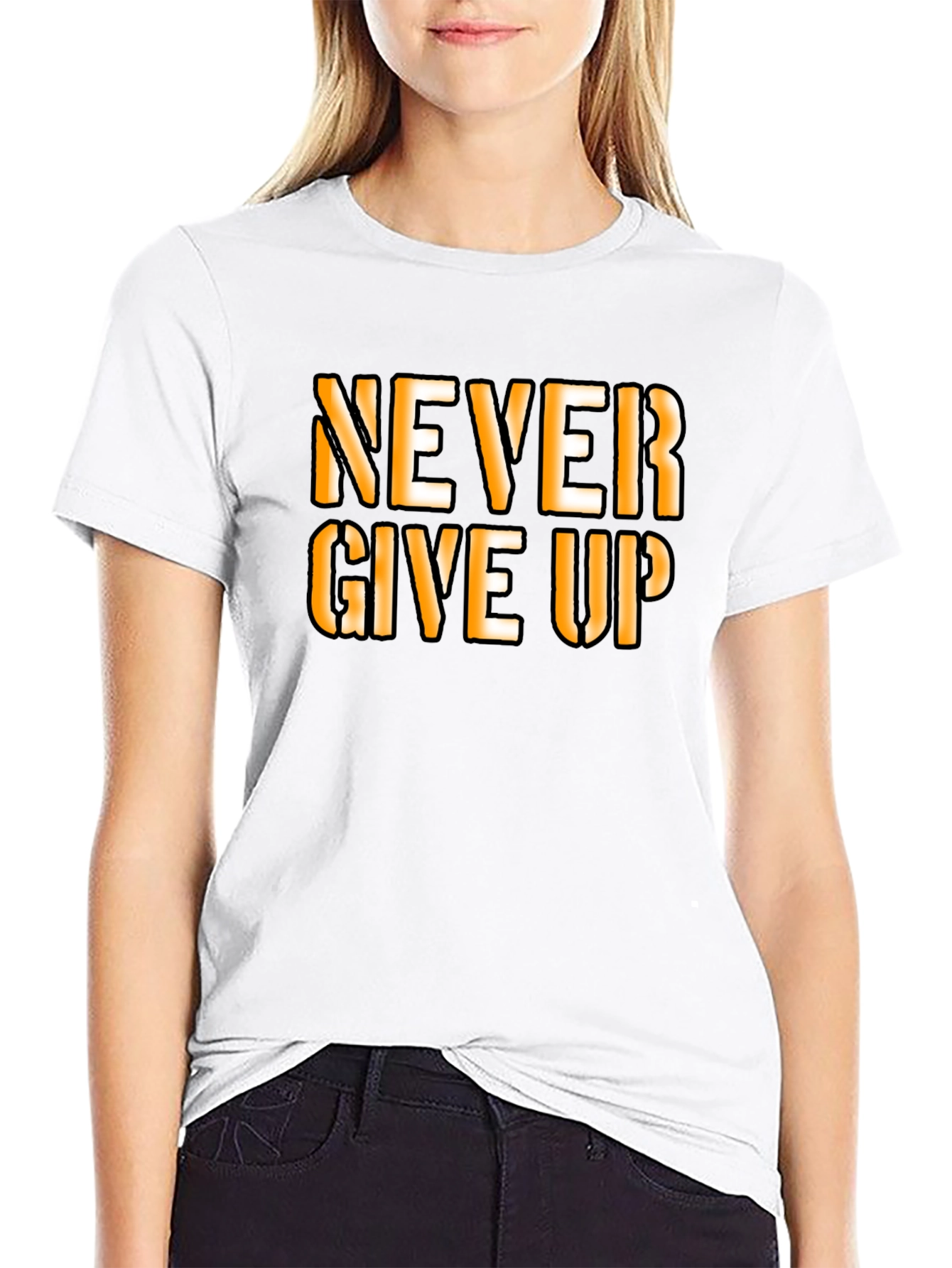 Motivational Never Give Up Graphic T-Shirt