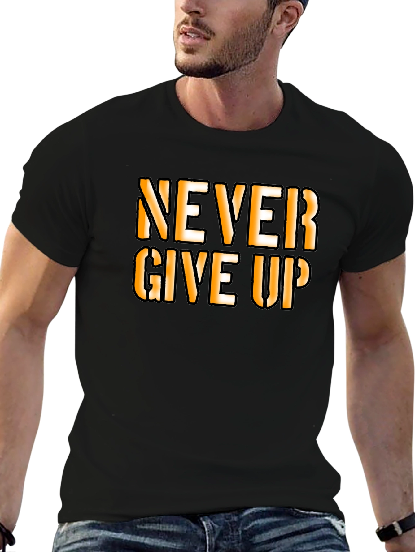 Motivational Never Give Up Graphic T-Shirt