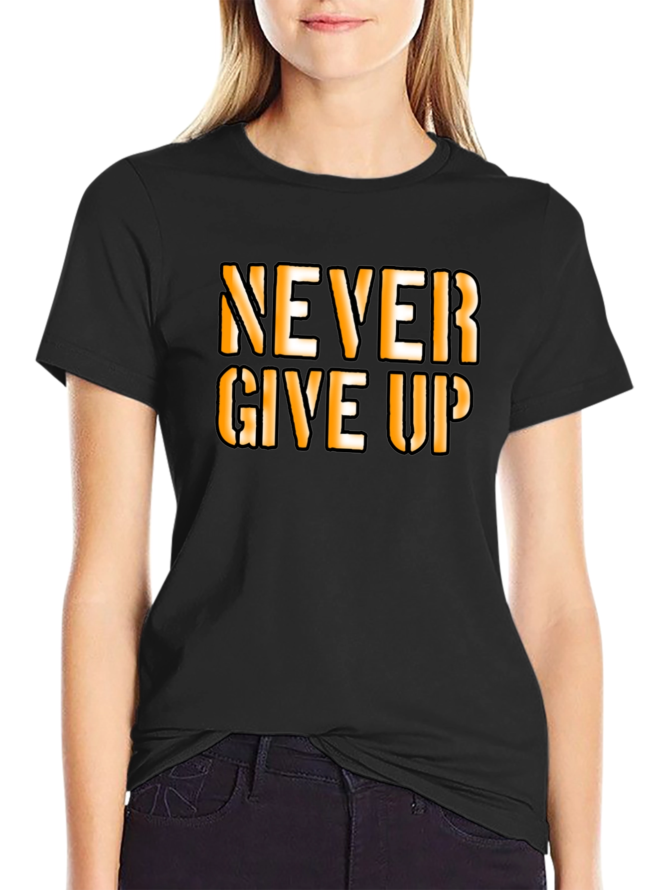 Motivational Never Give Up Graphic T-Shirt