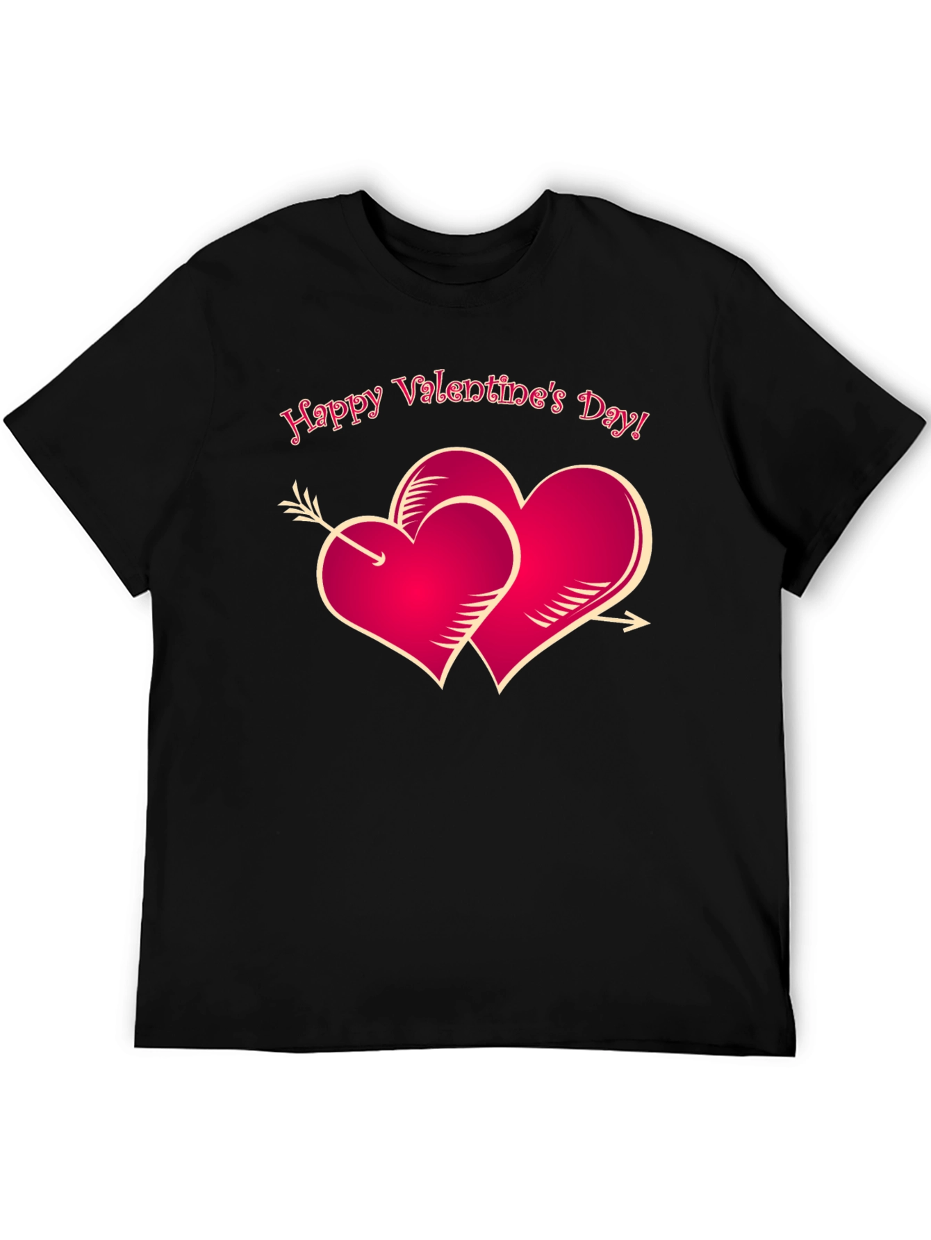 Valentines Day T-Shirt with Heart Arrow Design
