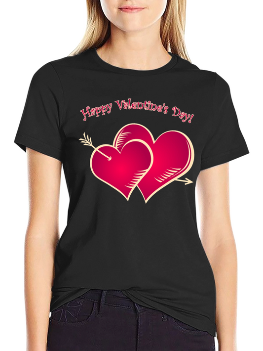 Valentines Day T-Shirt with Heart Arrow Design
