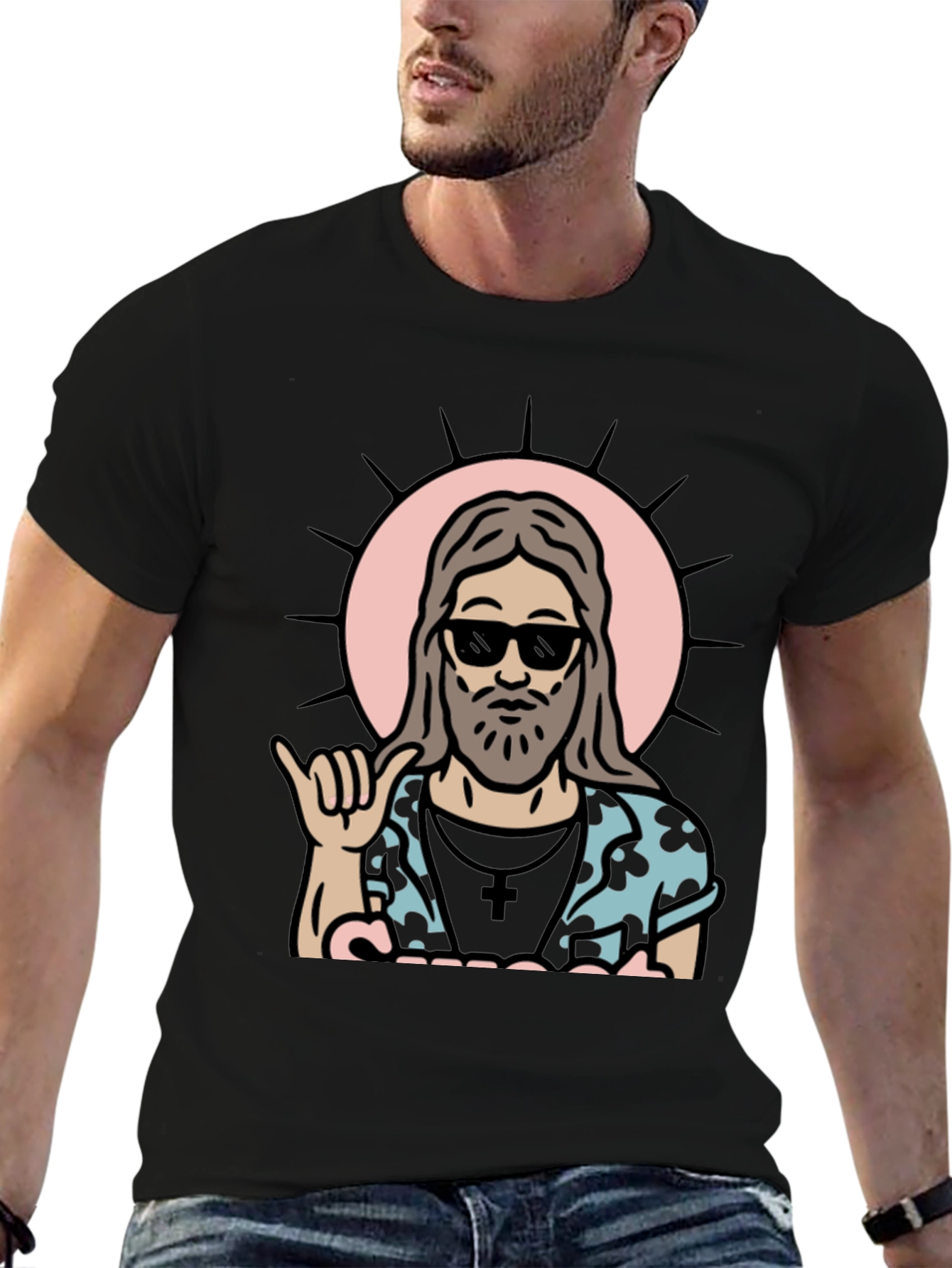 Cool Jesus Graphic Tee - Black