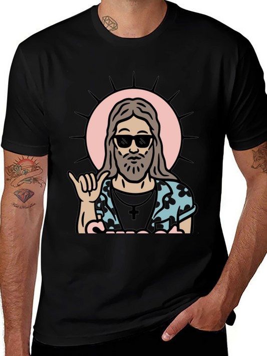 Cool Jesus Graphic Tee - Black
