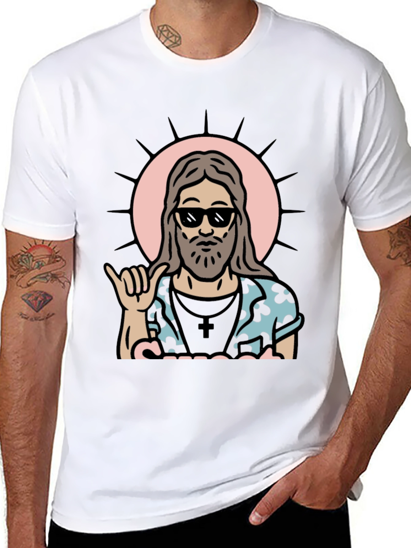 Cool Jesus Graphic Tee - Black