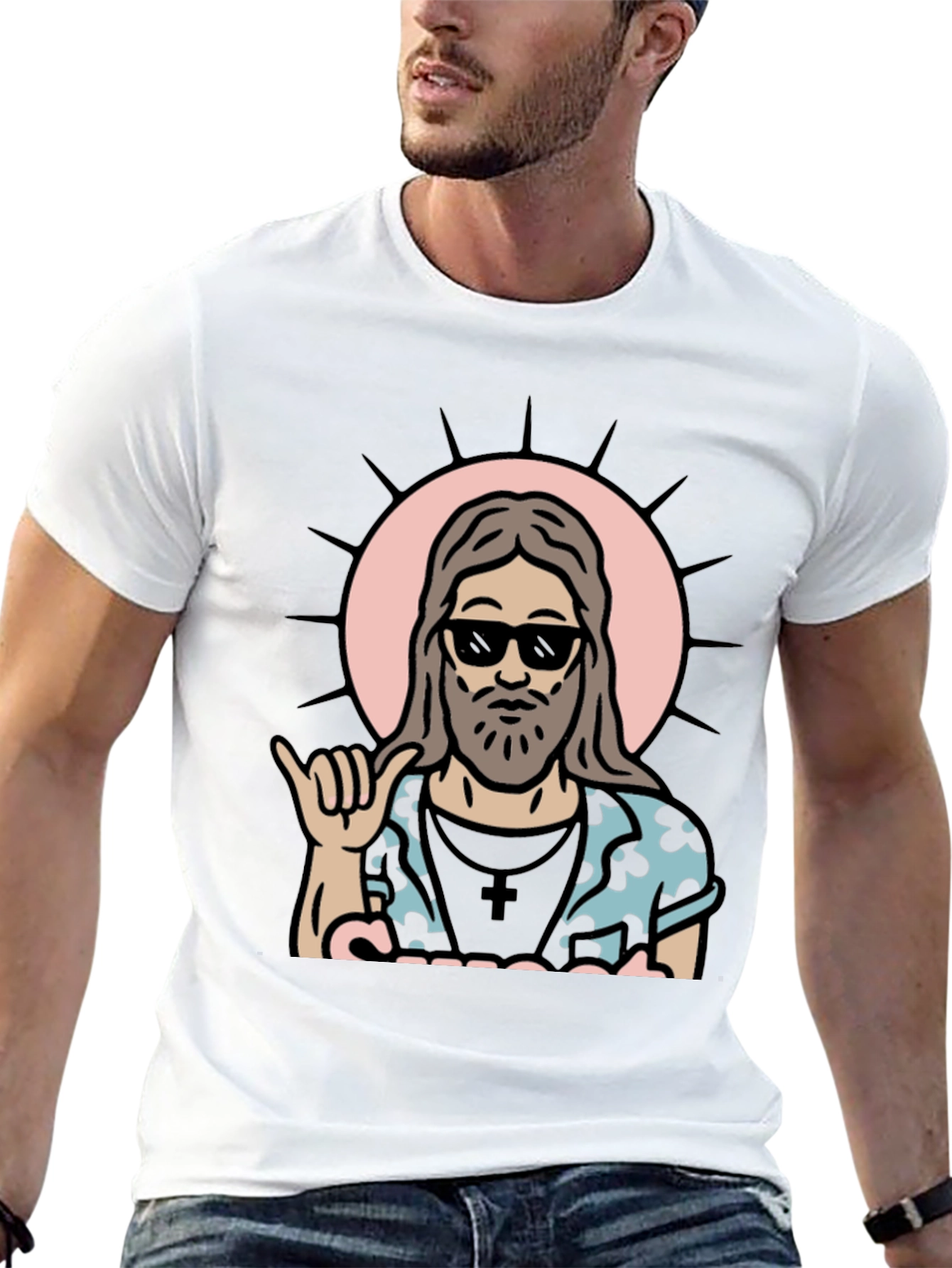 Cool Jesus Graphic Tee - Black