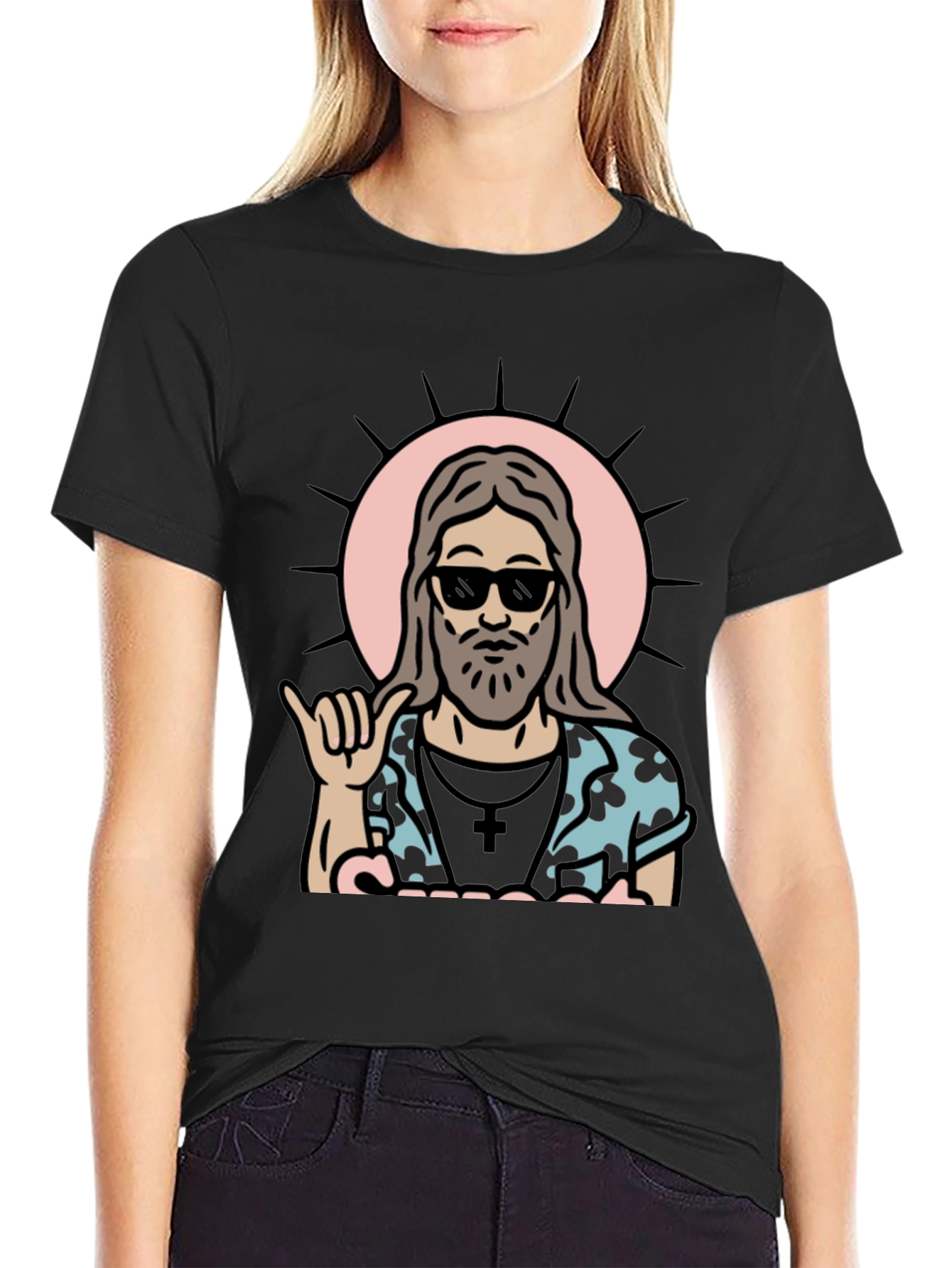 Cool Jesus Graphic Tee - Black