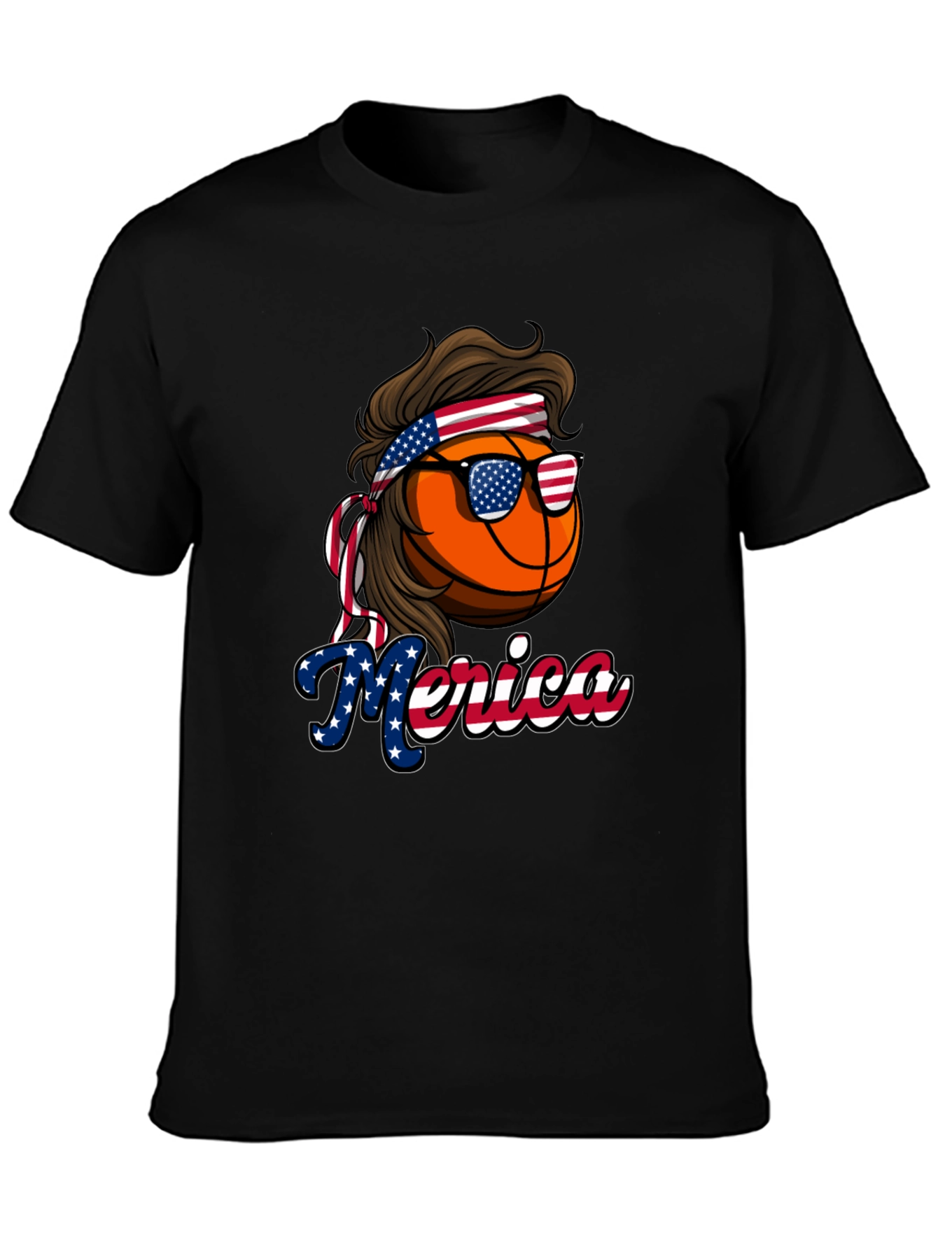Basketball Merica T-Shirt Patriotic Tee