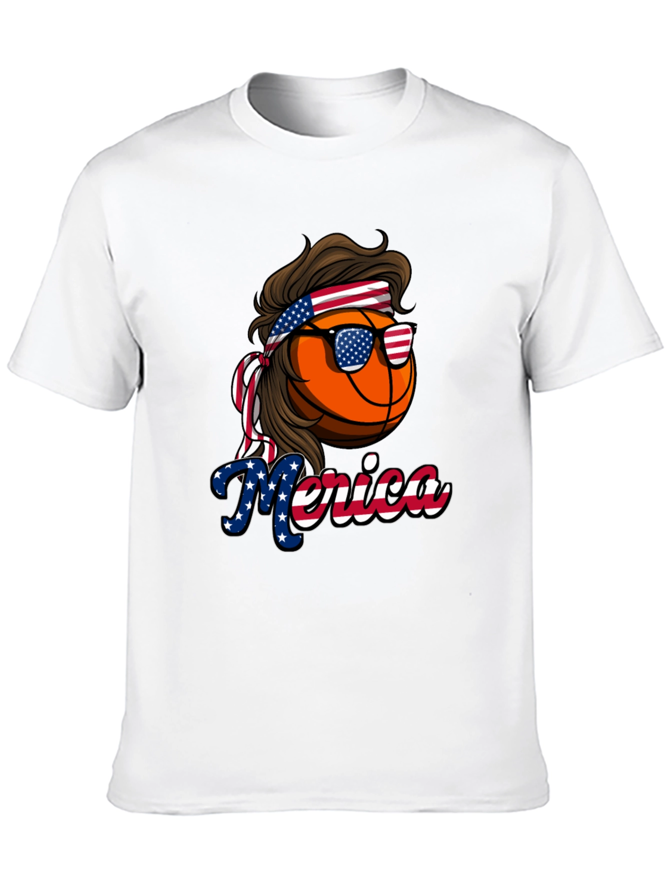 Basketball Merica T-Shirt Patriotic Tee