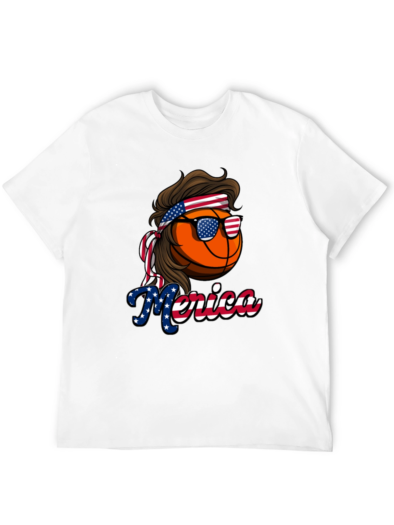 Basketball Merica T-Shirt Patriotic Tee