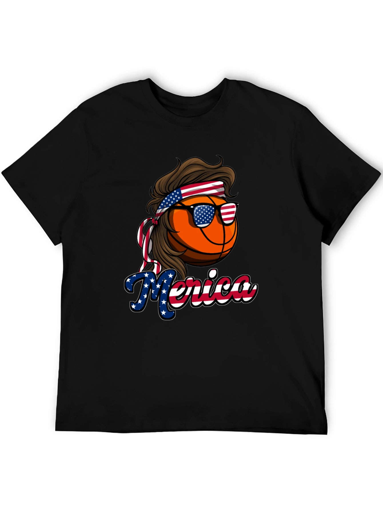 Basketball Merica T-Shirt Patriotic Tee