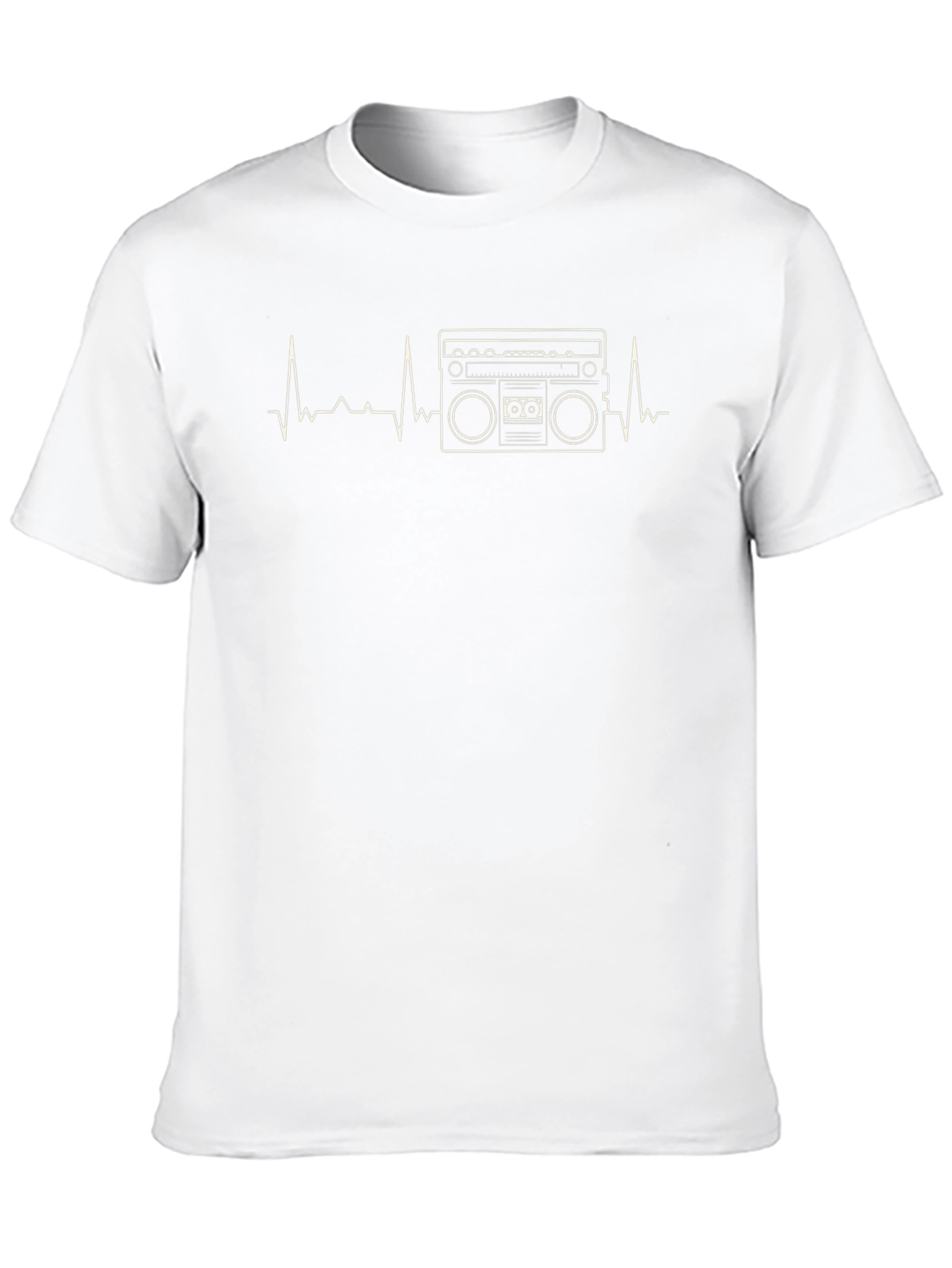 Retro Boombox Heartbeat Graphic T-Shirt