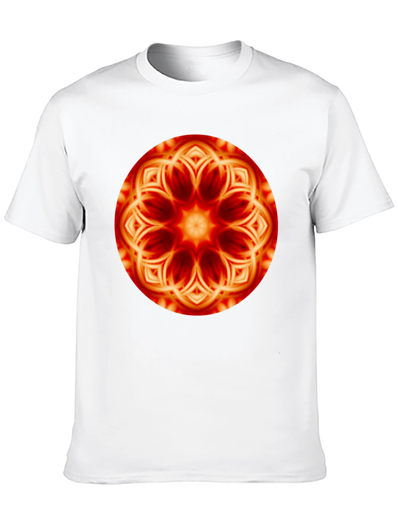 Fiery Mandala Graphic Black T-Shirt