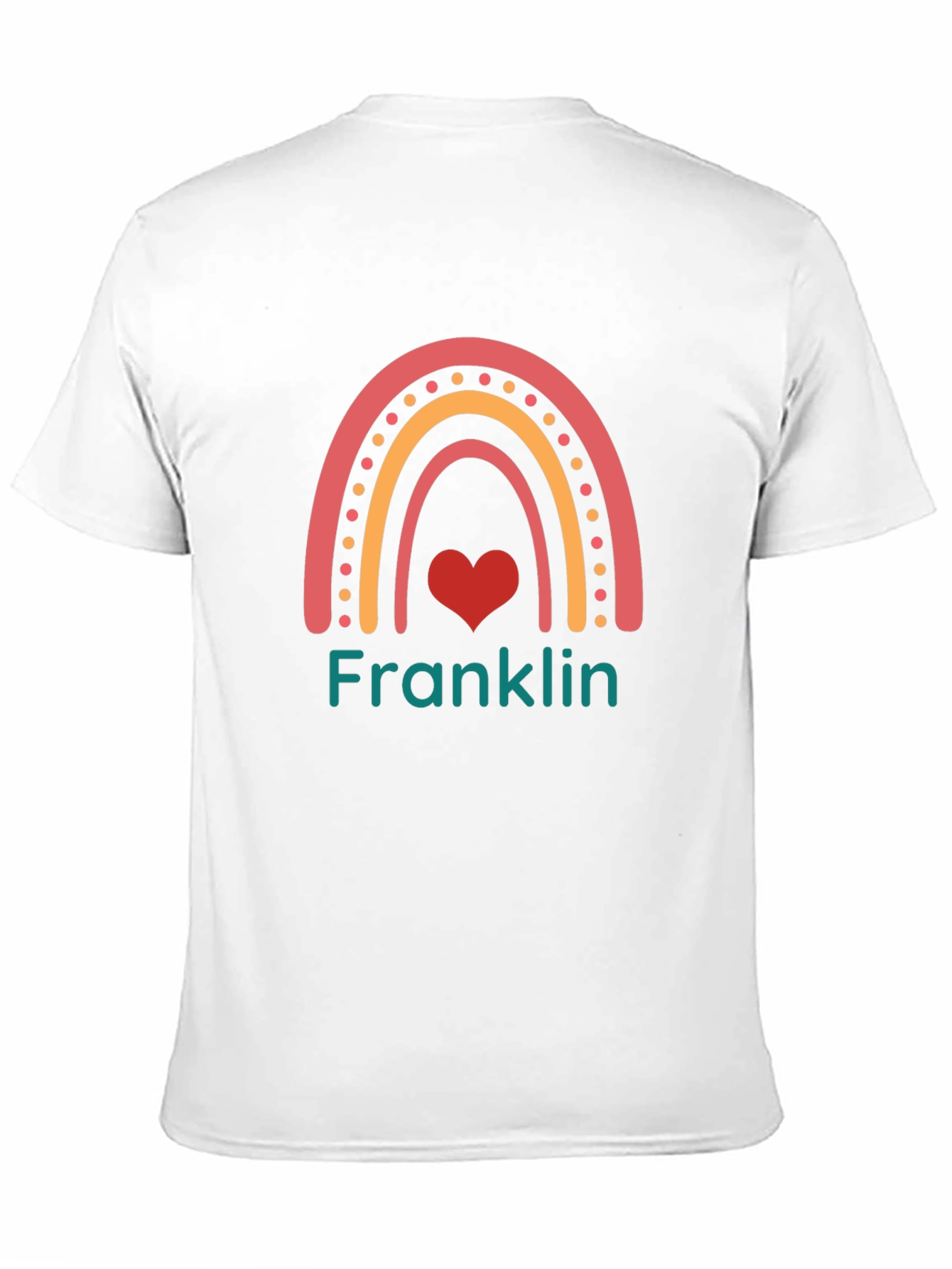 Franklin Rainbow Heart Graphic Tee - Black Cotton Blend