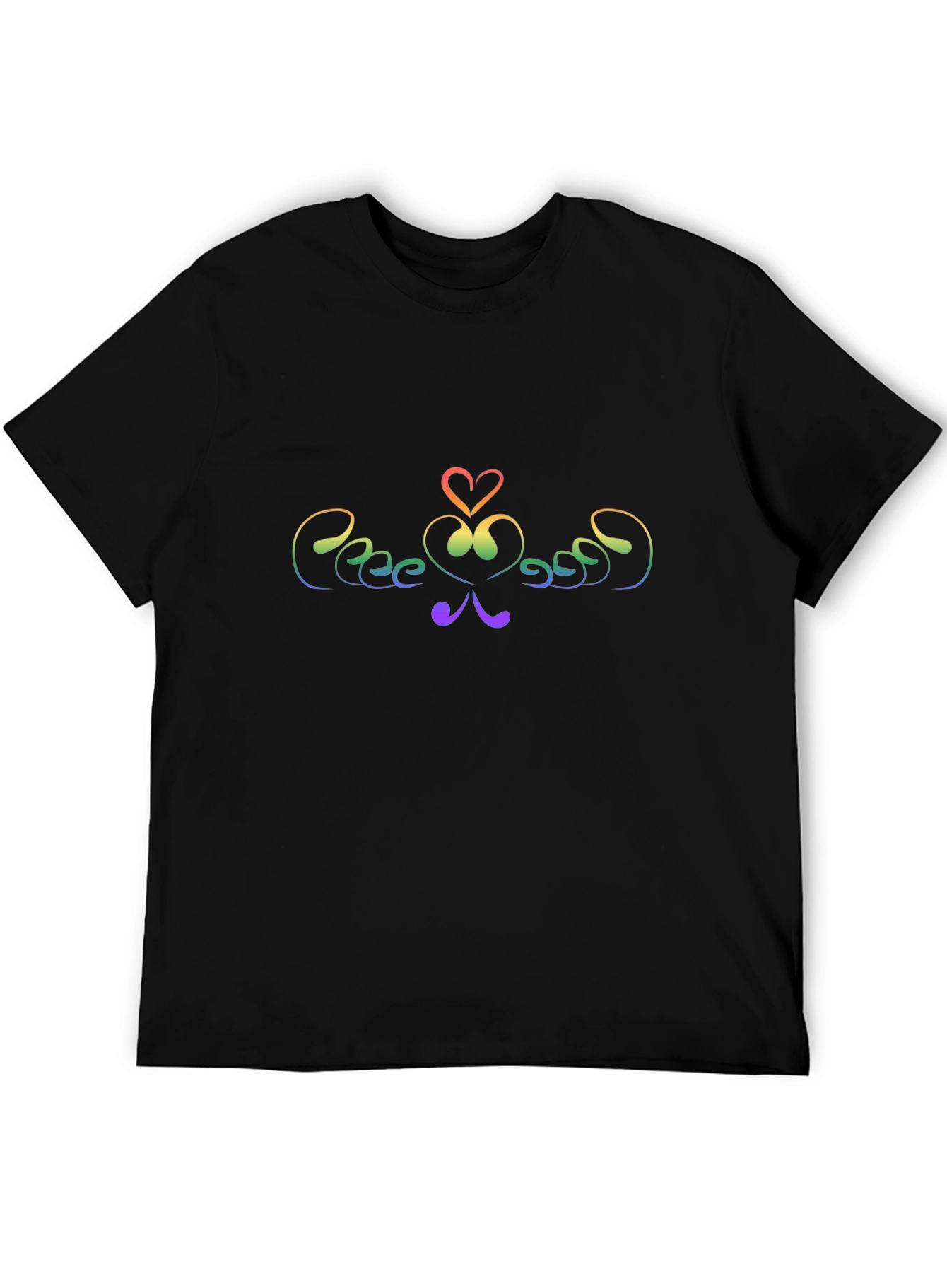 Rainbow Heart Swirl Graphic Tee