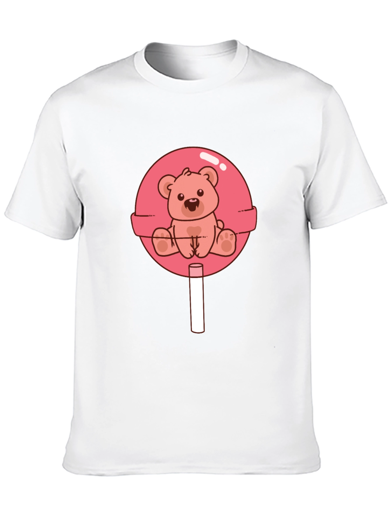 Teddy Bear Lollipop Graphic Tee - Black