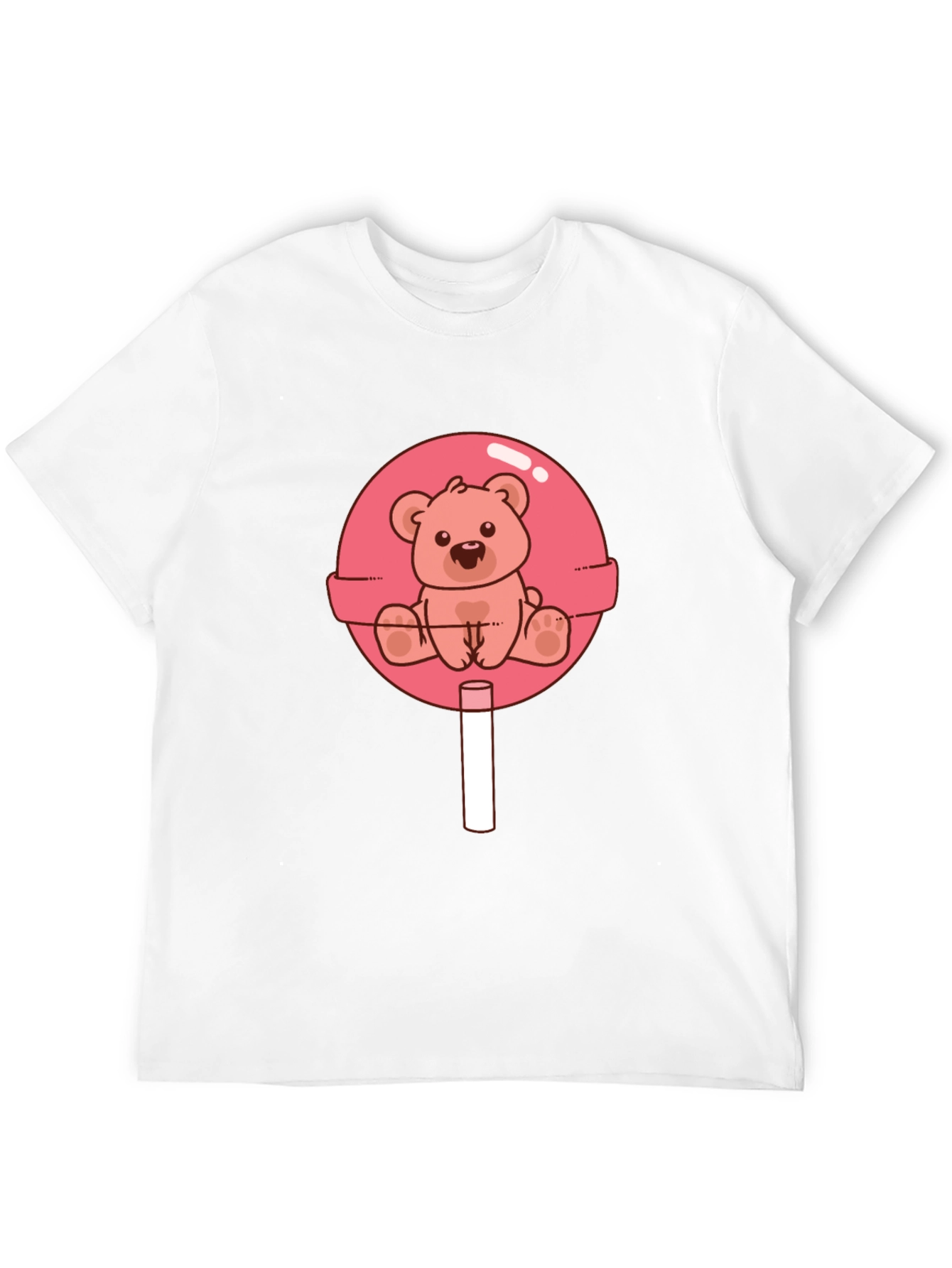 Teddy Bear Lollipop Graphic Tee - Black