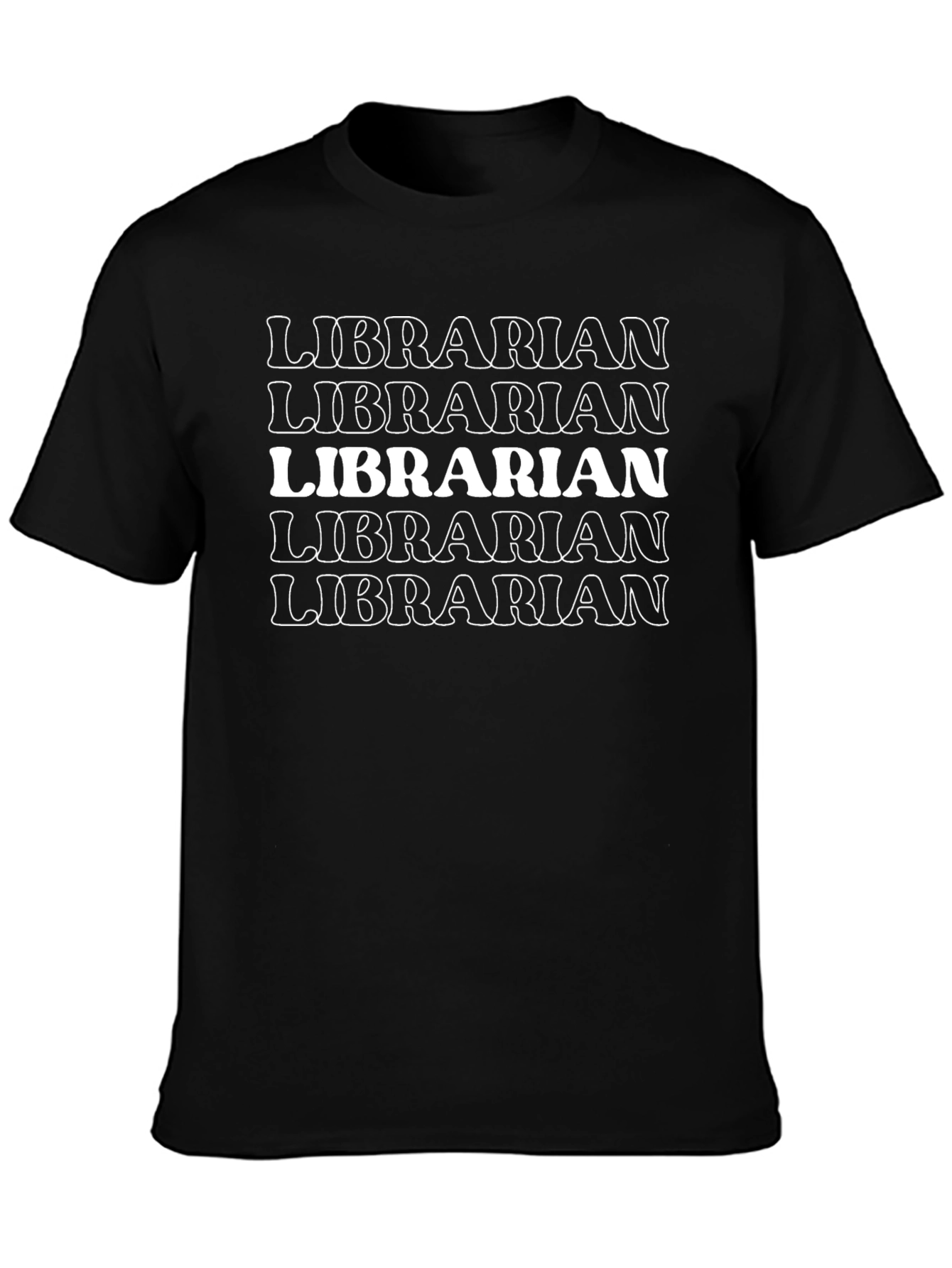 Librarian Retro Stacked Graphic T-Shirt