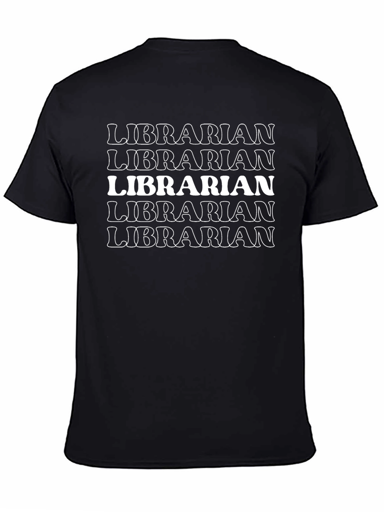 Librarian Retro Stacked Graphic T-Shirt