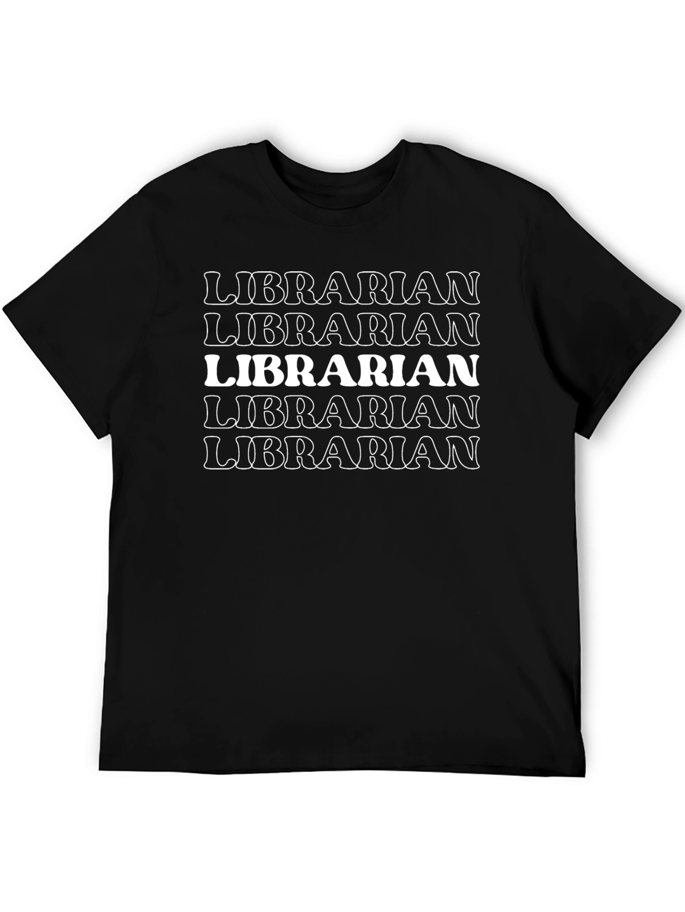 Librarian Retro Stacked Graphic T-Shirt