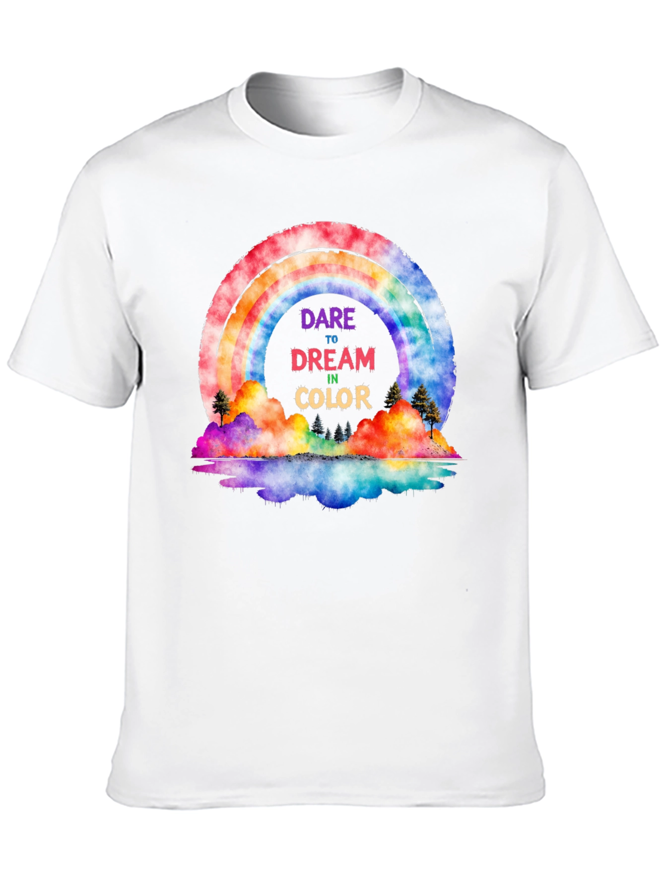 Dare to Dream Rainbow Graphic Tee