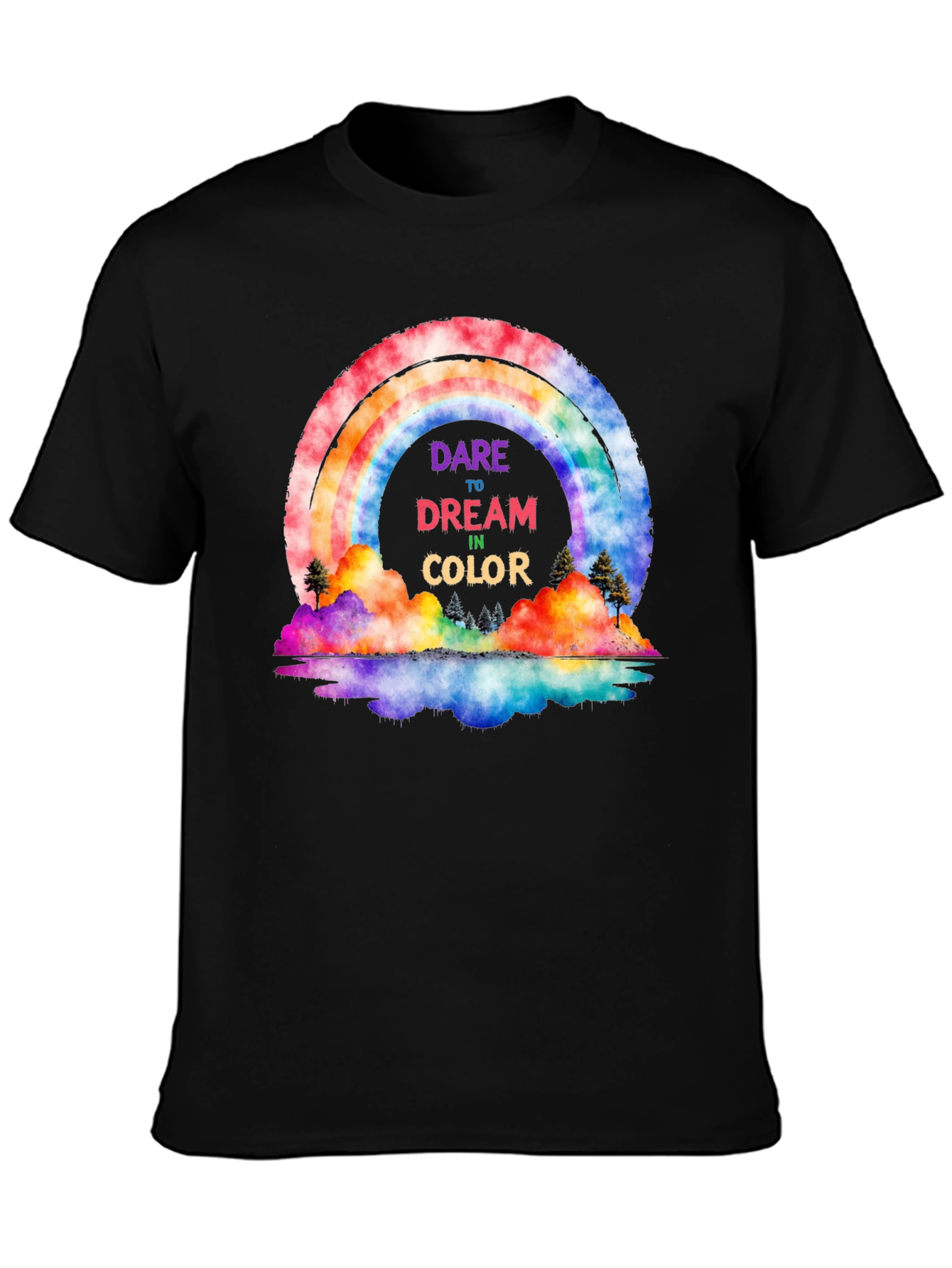 Dare to Dream Rainbow Graphic Tee