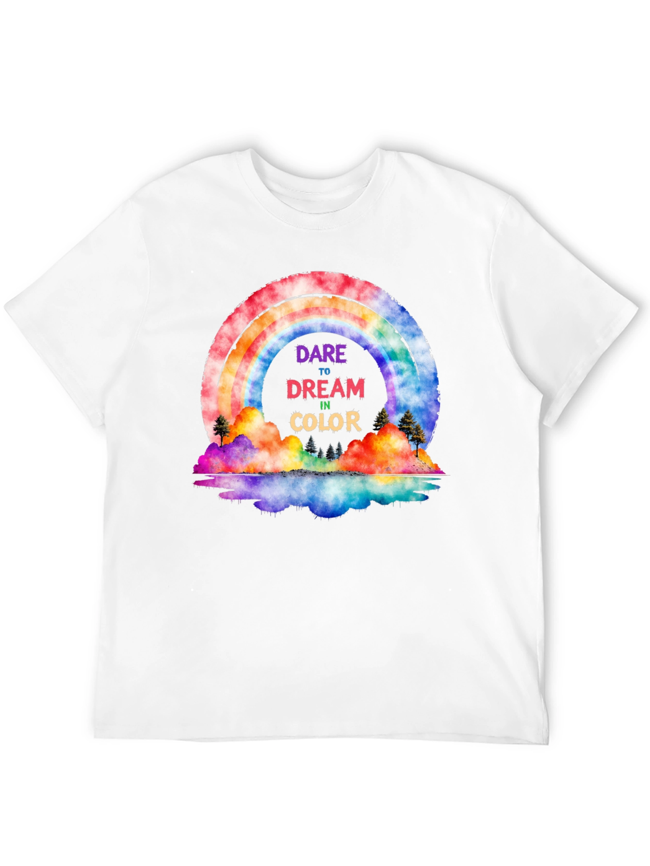 Dare to Dream Rainbow Graphic Tee