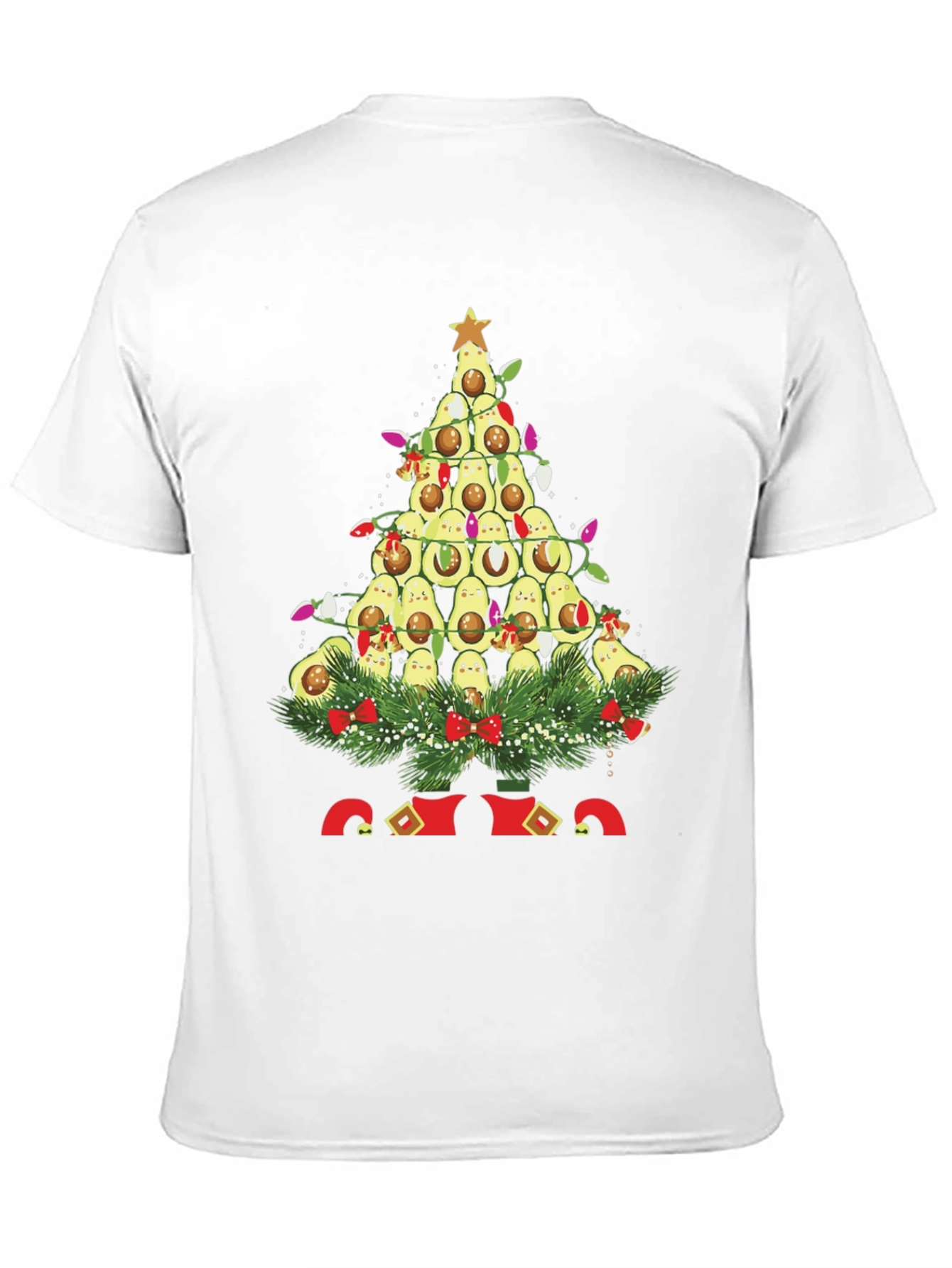 Avocado Christmas Tree Graphic Tee
