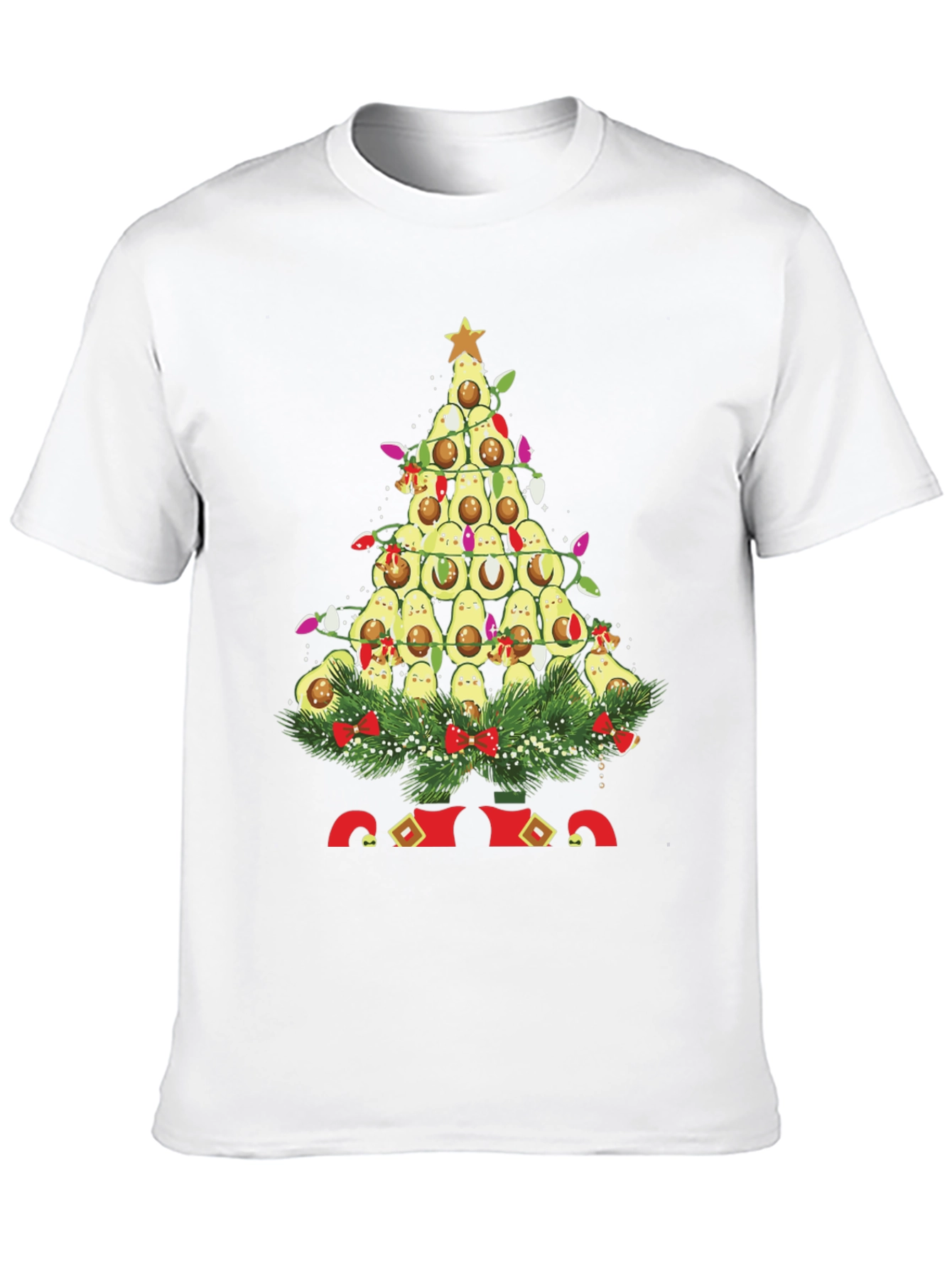 Avocado Christmas Tree Graphic Tee