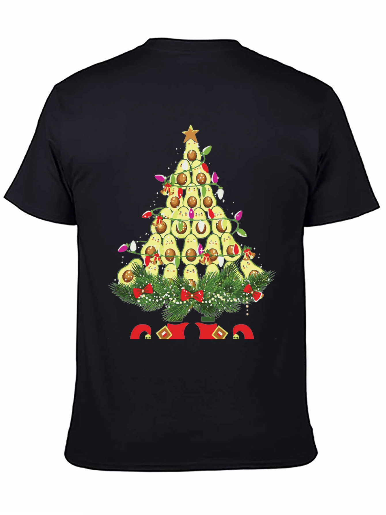 Avocado Christmas Tree Graphic Tee