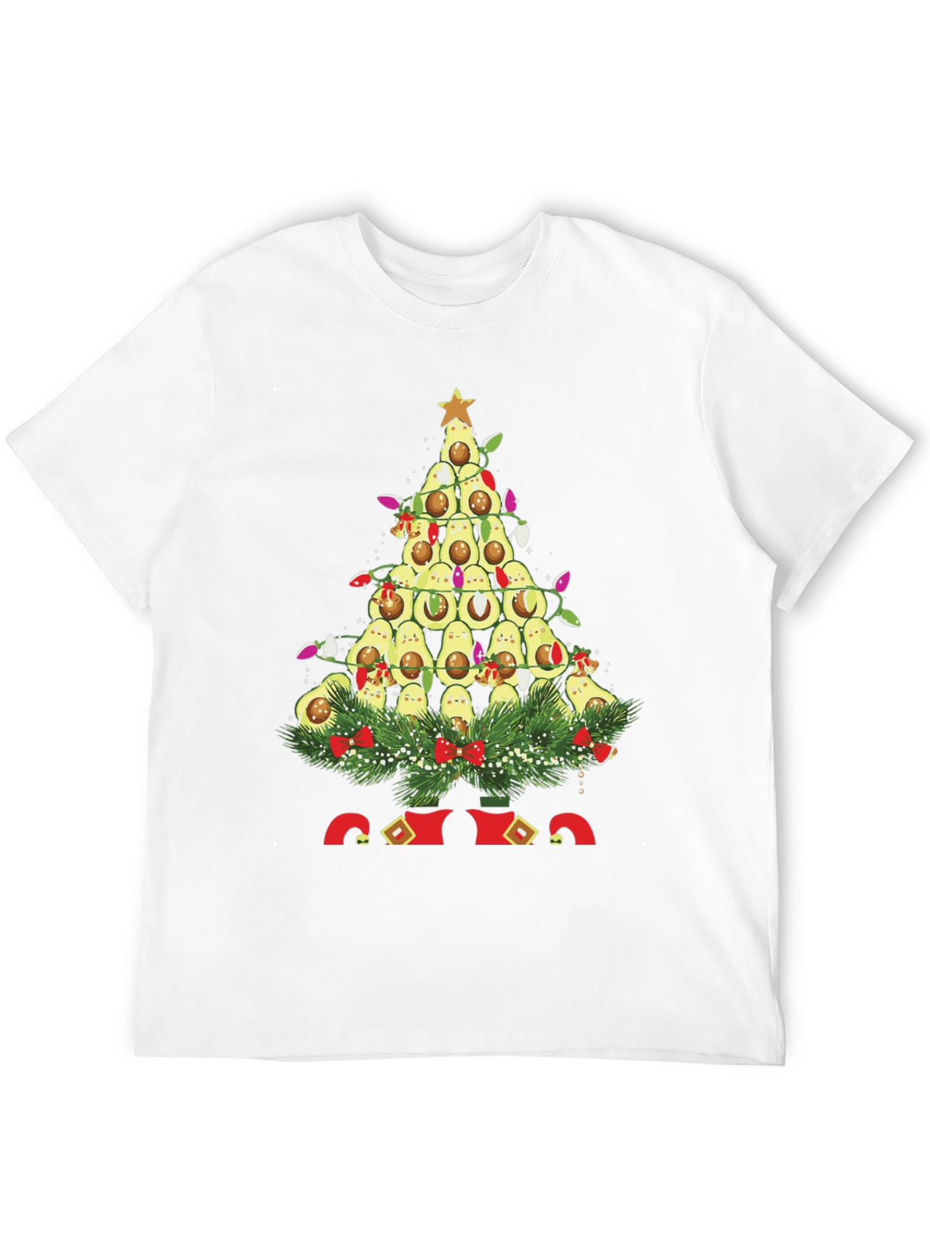 Avocado Christmas Tree Graphic Tee