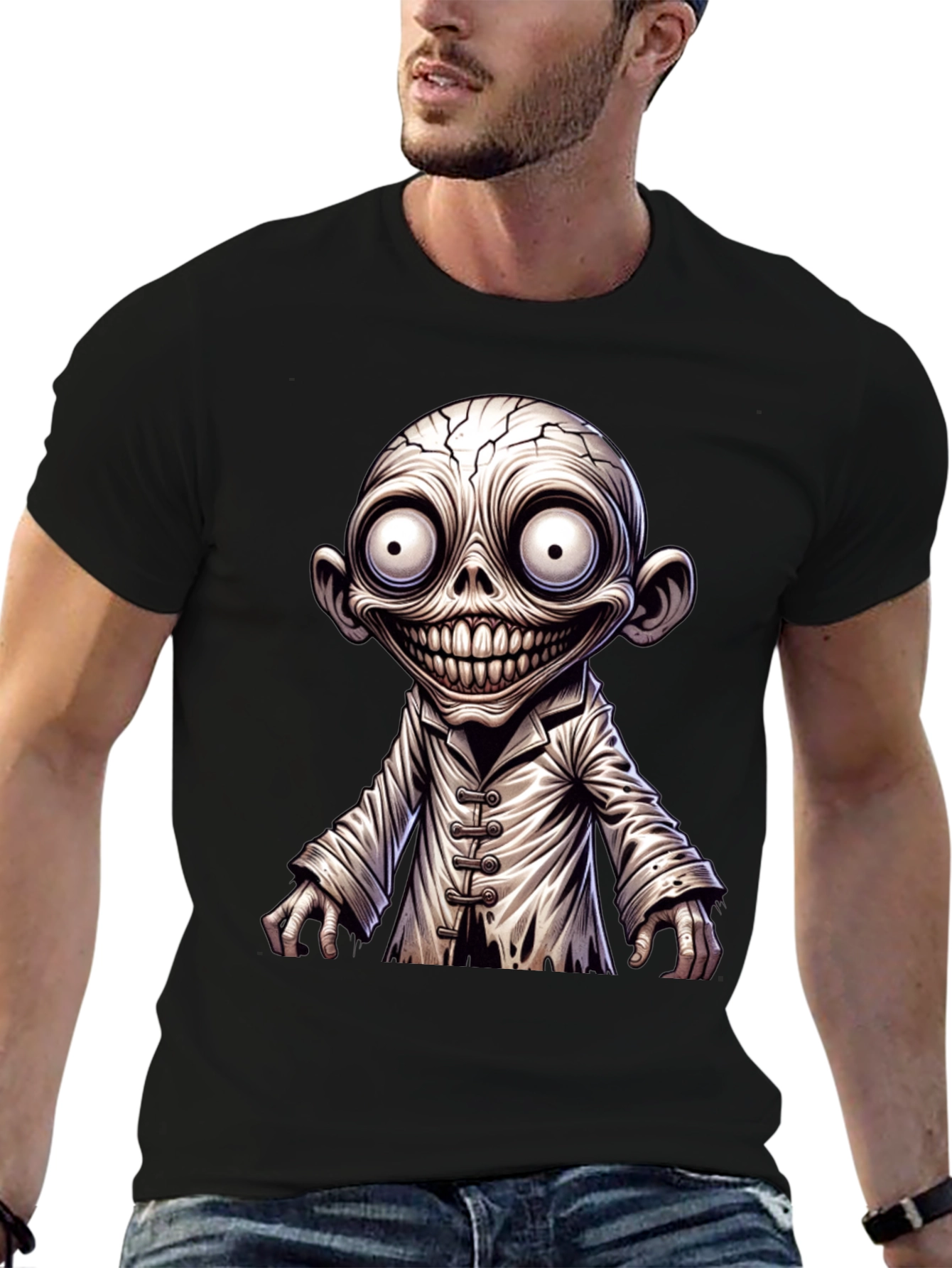 Creepy Cartoon Character Graphic T-Shirt