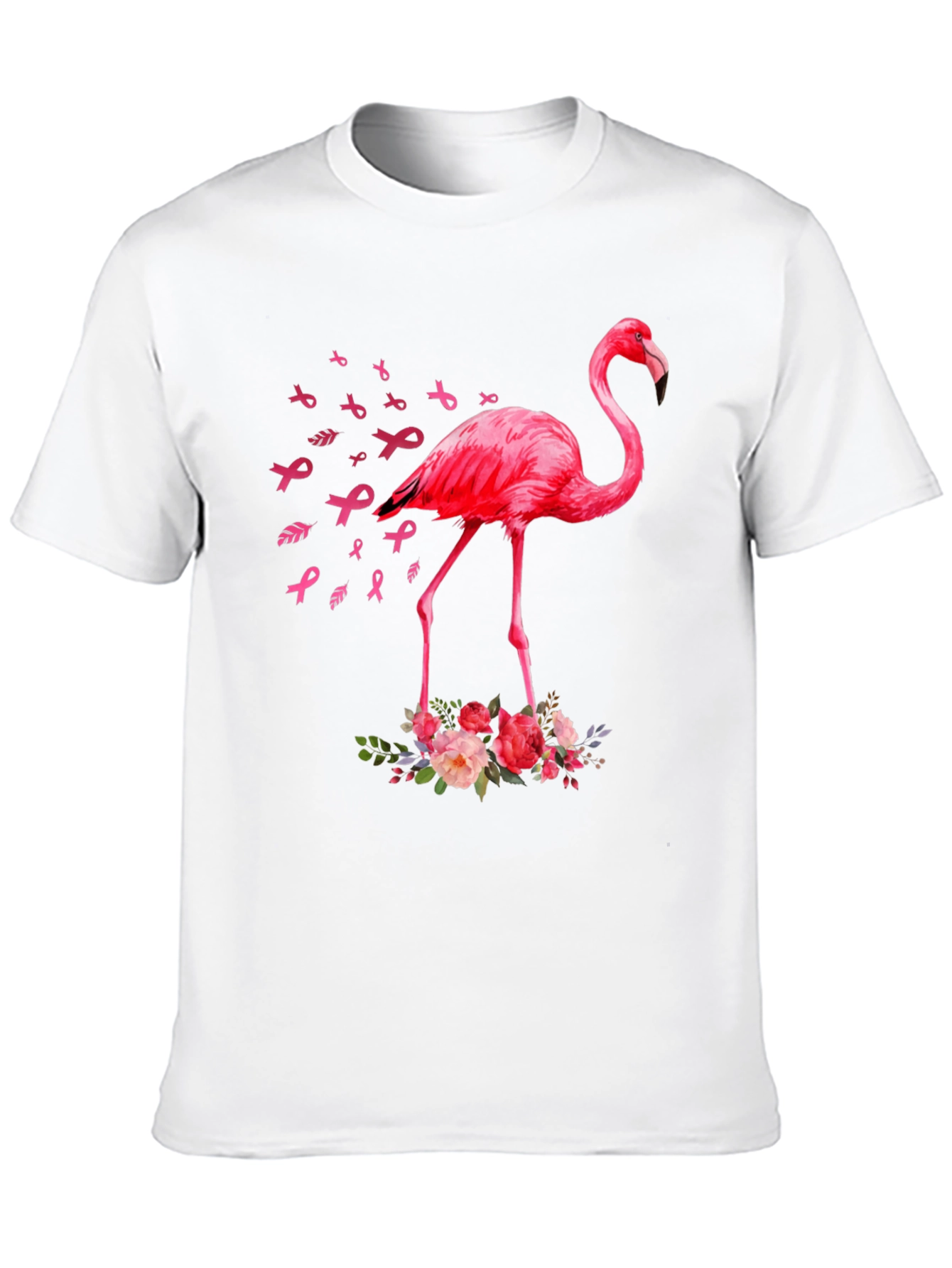 Pink Flamingo Breast Cancer Awareness T-Shirt