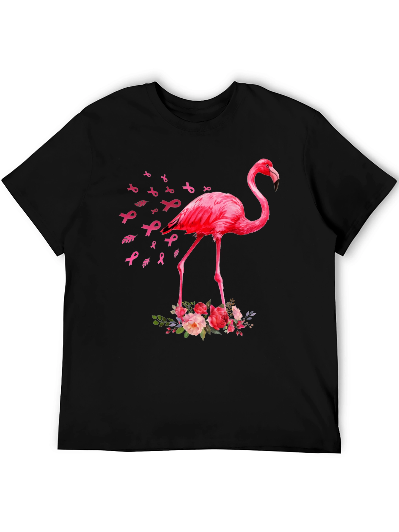 Pink Flamingo Breast Cancer Awareness T-Shirt